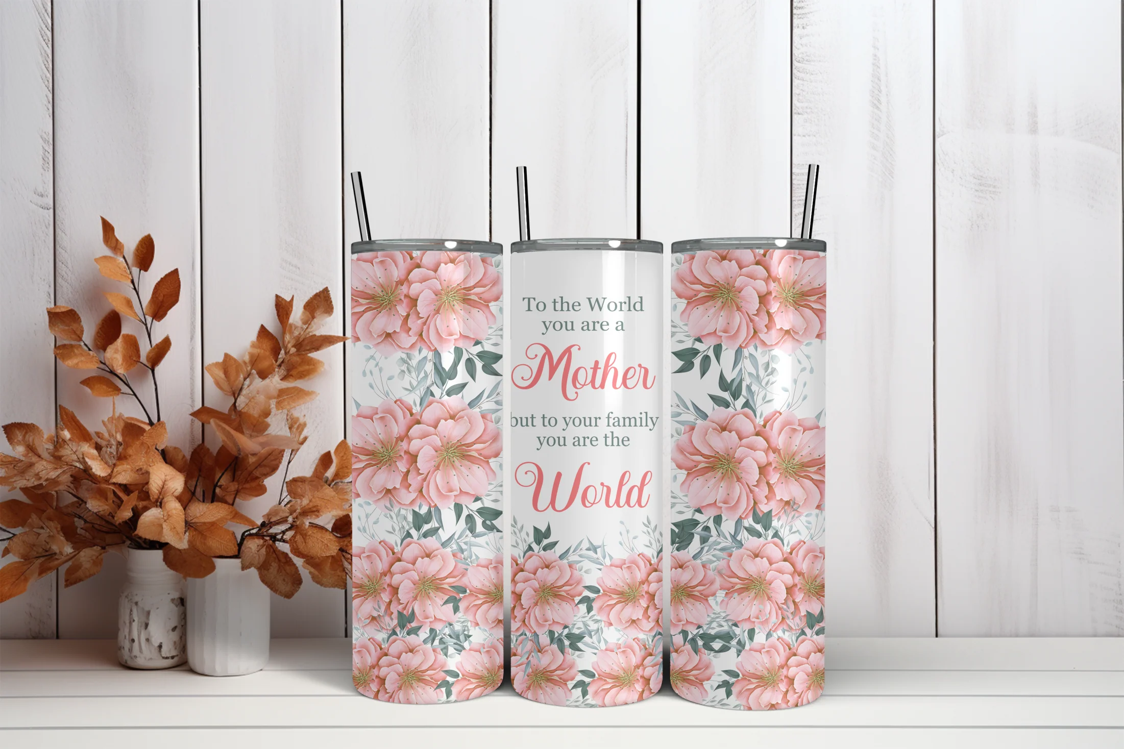 20oz Skinny Tumbler Sublimation Print - Mothers Day
