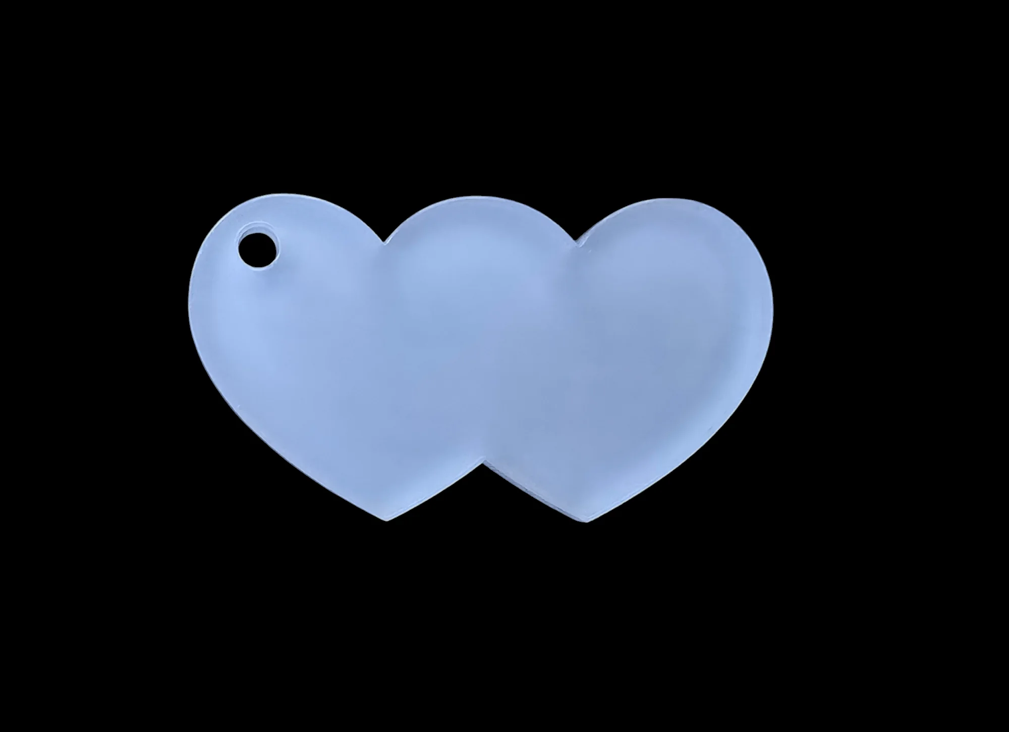 Acrylisub Sublimation Coated Acrylic Double Heart Keyring