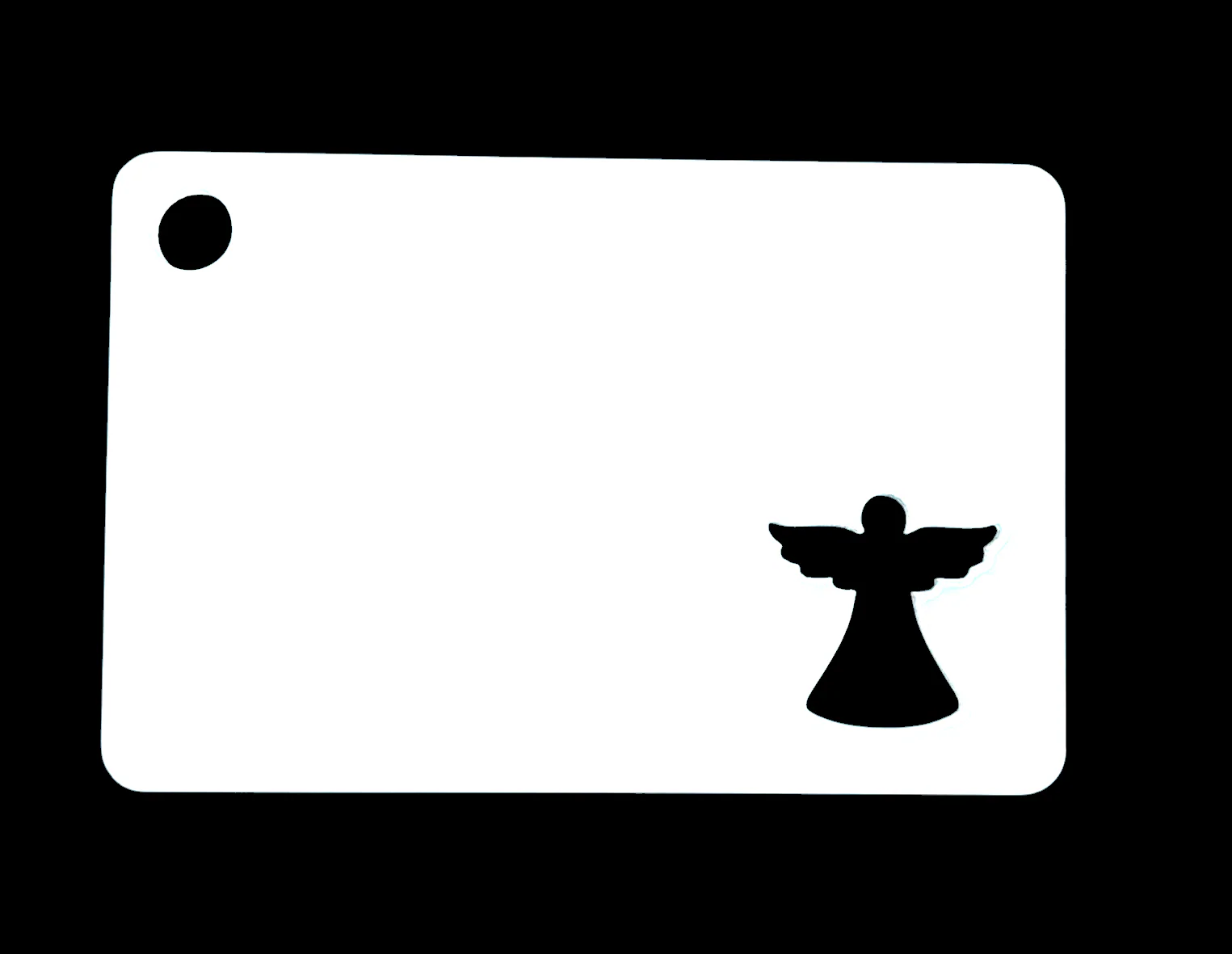 Acrylic Keyring With Angel Cut Out