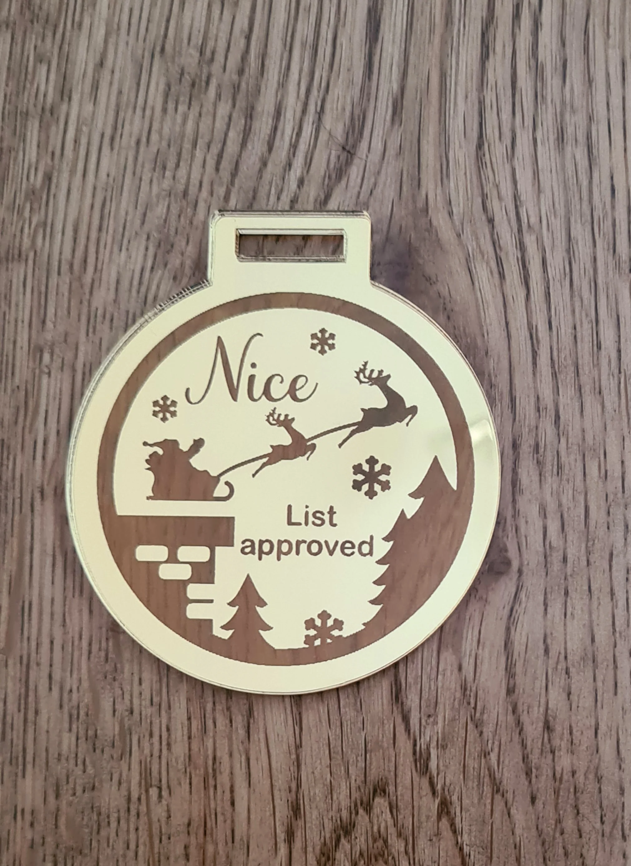 Acrylic Nice List Medal - Image 2