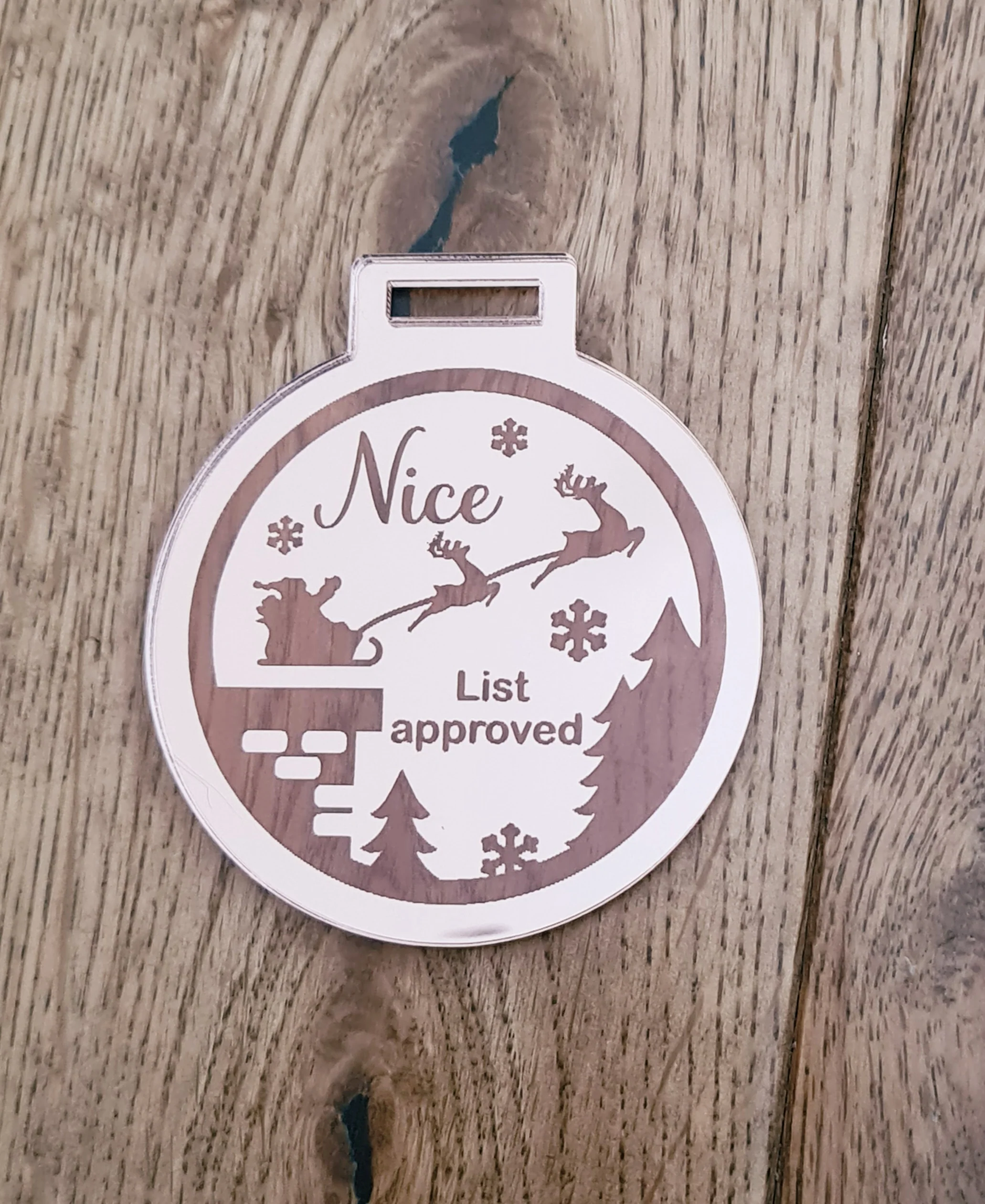 Acrylic Nice List Medal - Image 3