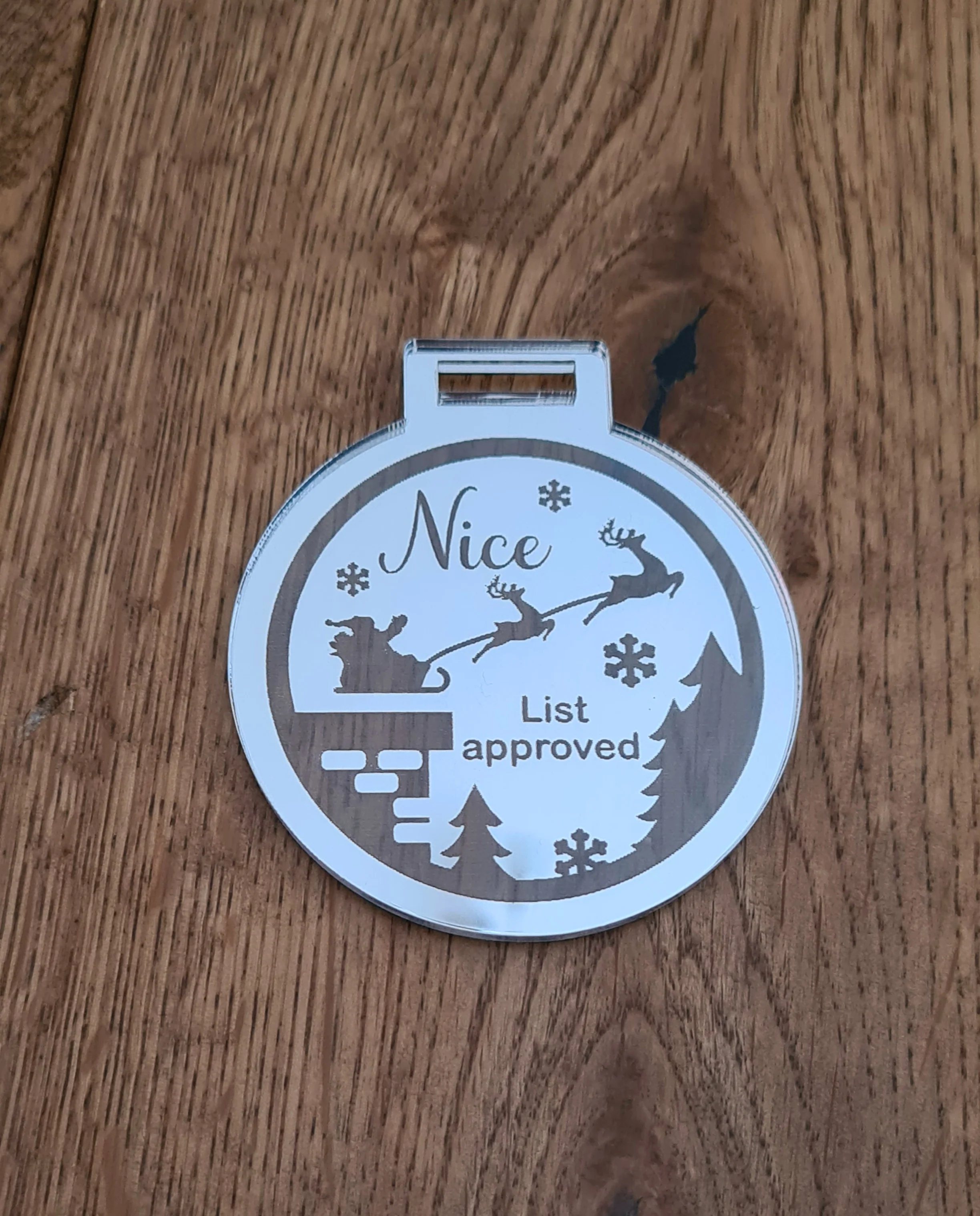 Acrylic Nice List Medal - Image 4