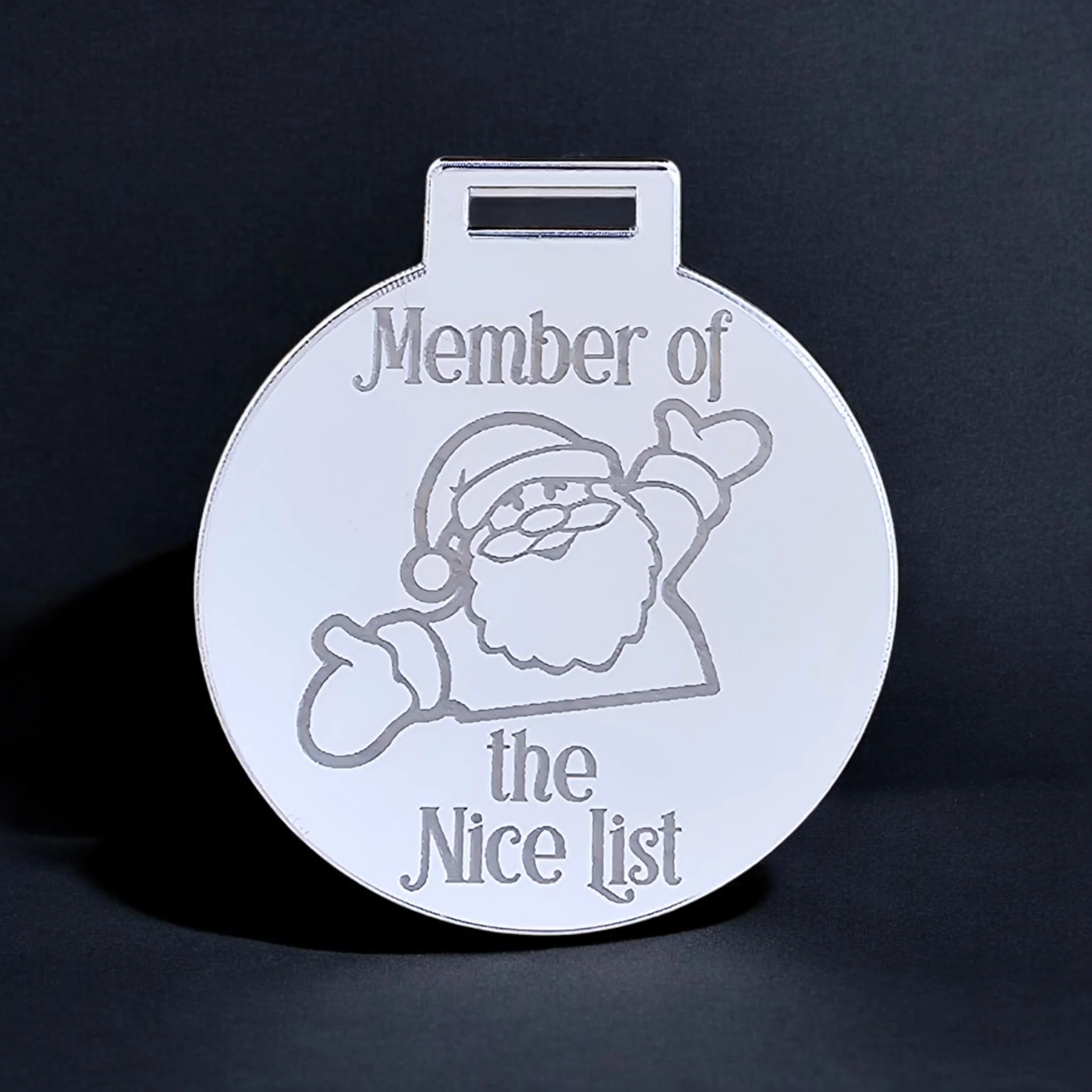 New Acrylic Santa Nice List Medal - Image 3