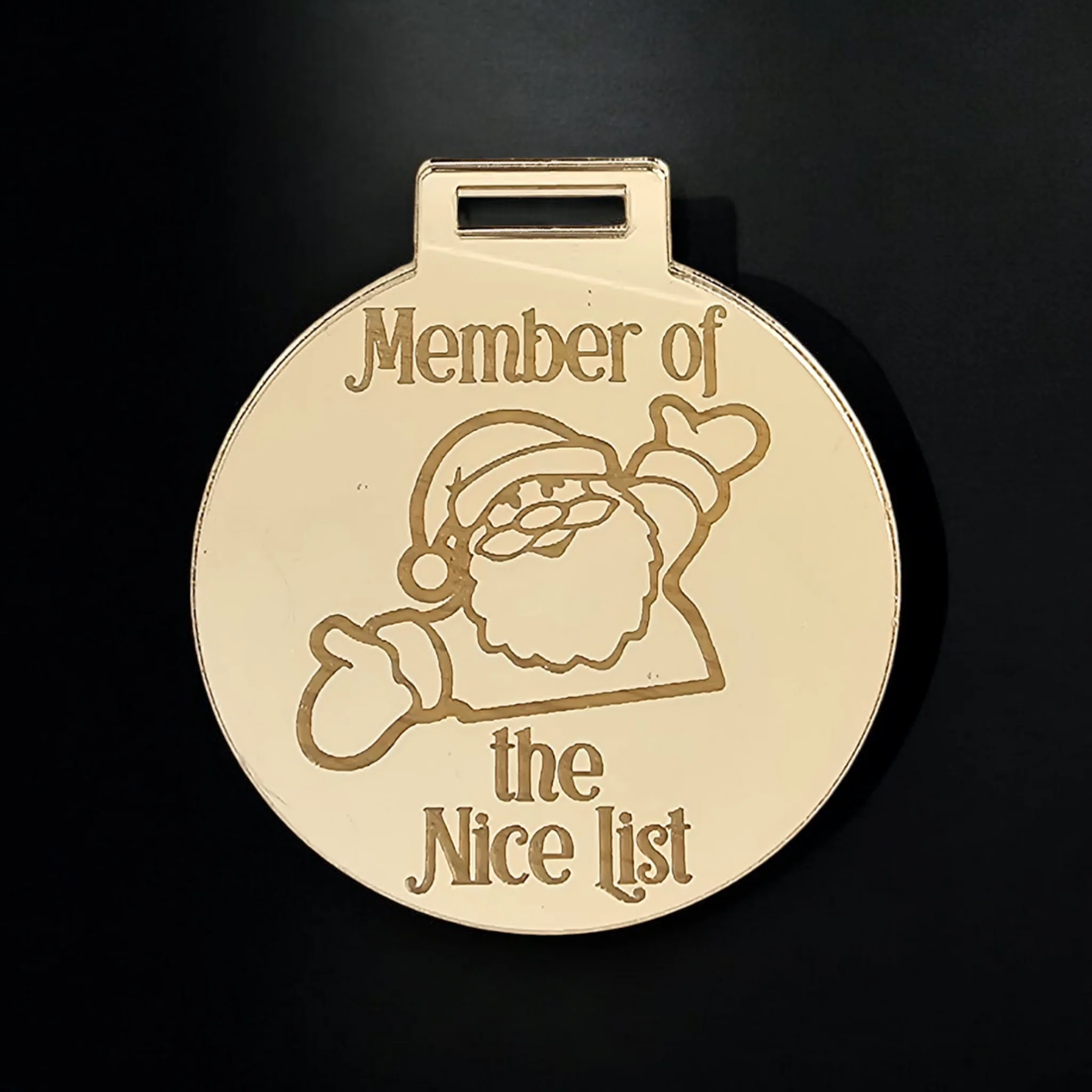 New Acrylic Santa Nice List Medal - Image 4