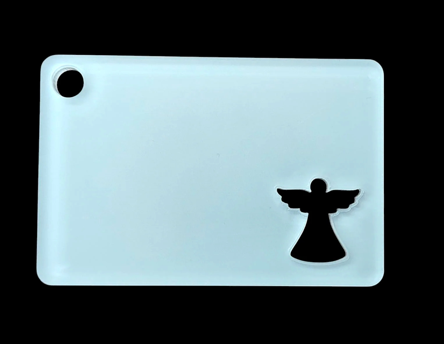 Acrylisub Sublimation Coated Acrylic Keyring With Angel Cut Out