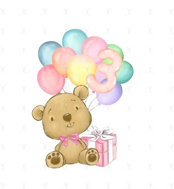 Birthday Bear Numbers Design - Image 3