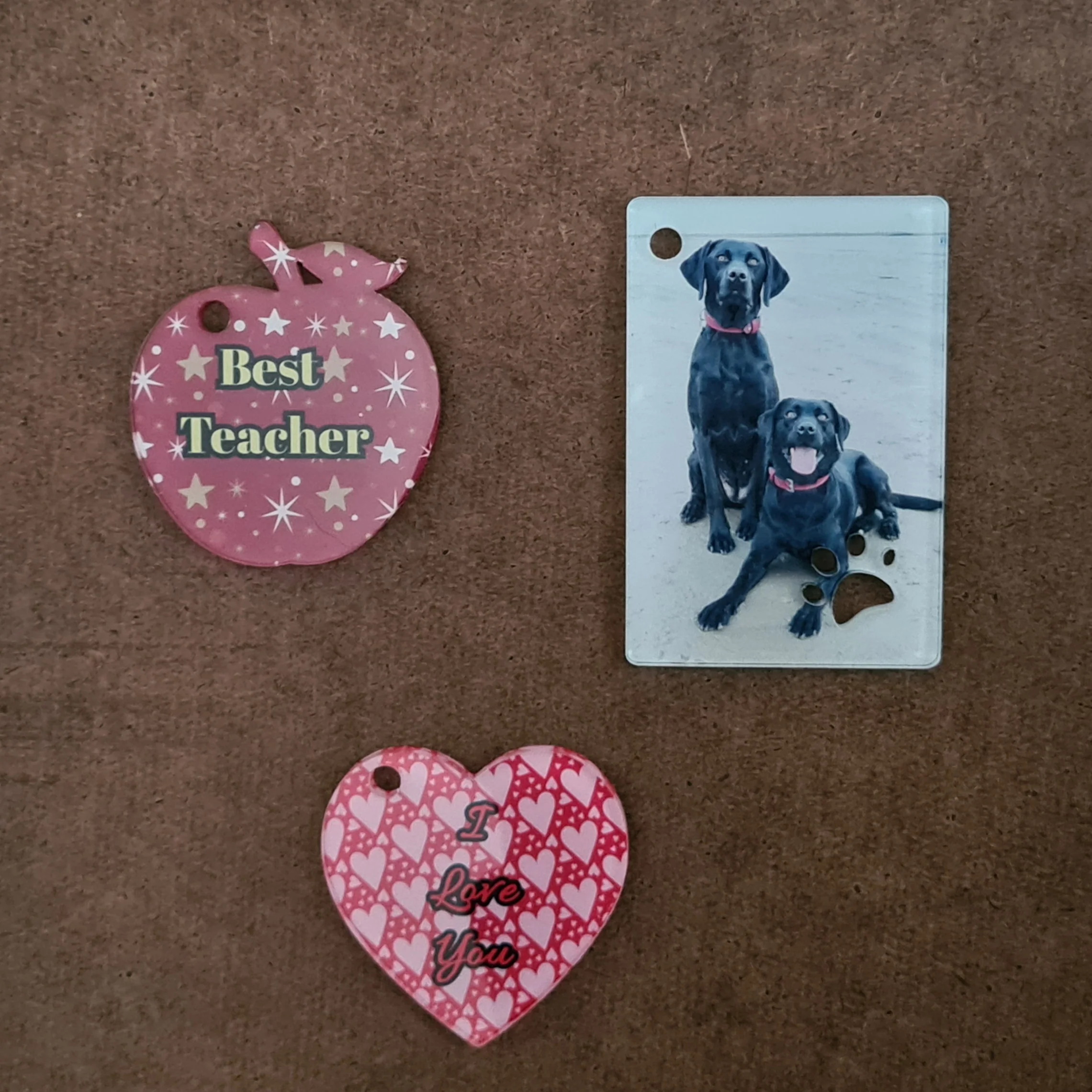 Acrylisub Sublimation Coated Pawprint Cut Out Keyring - Image 8