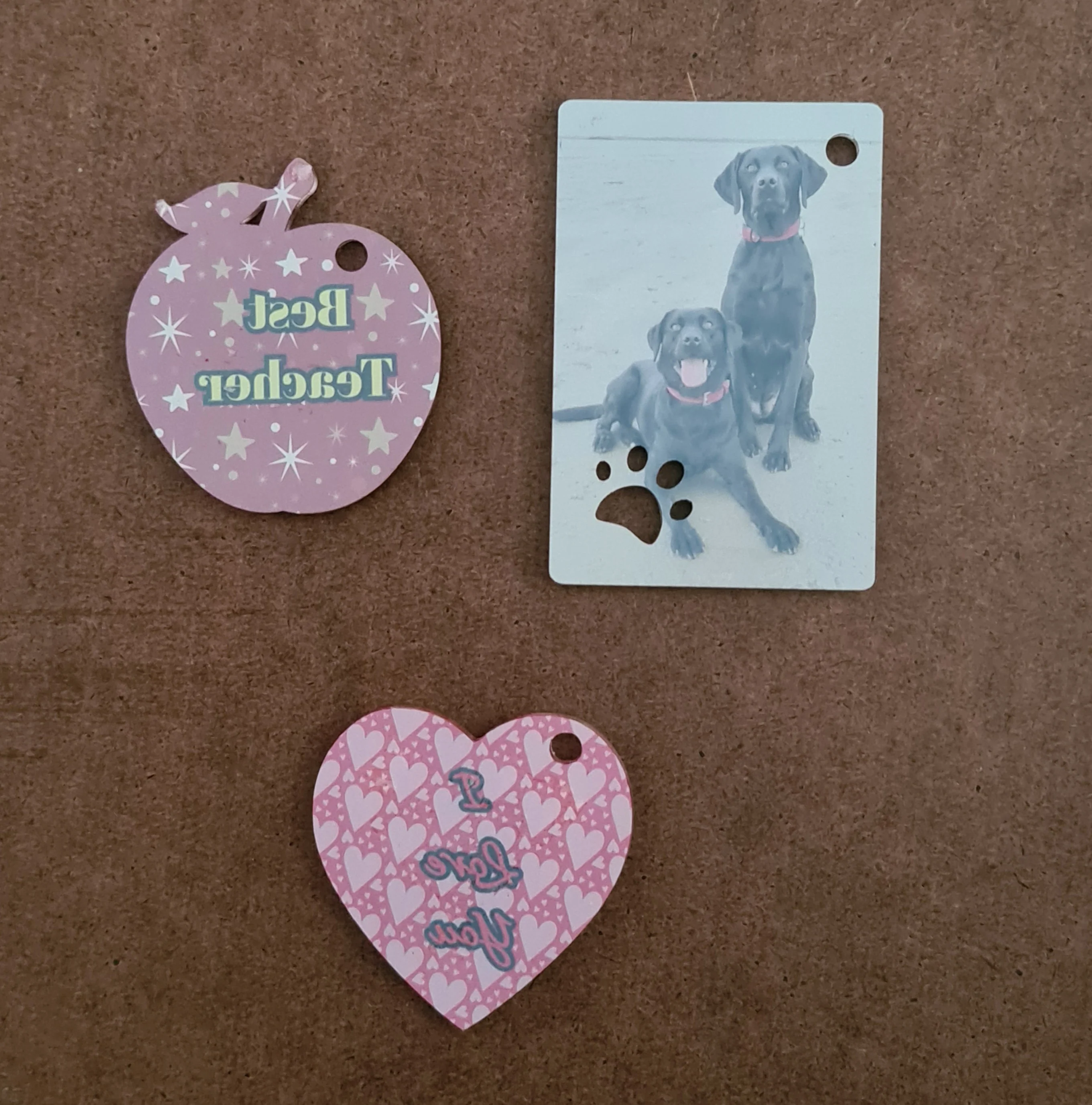 Acrylisub Sublimation Coated Pawprint Cut Out Keyring - Image 9