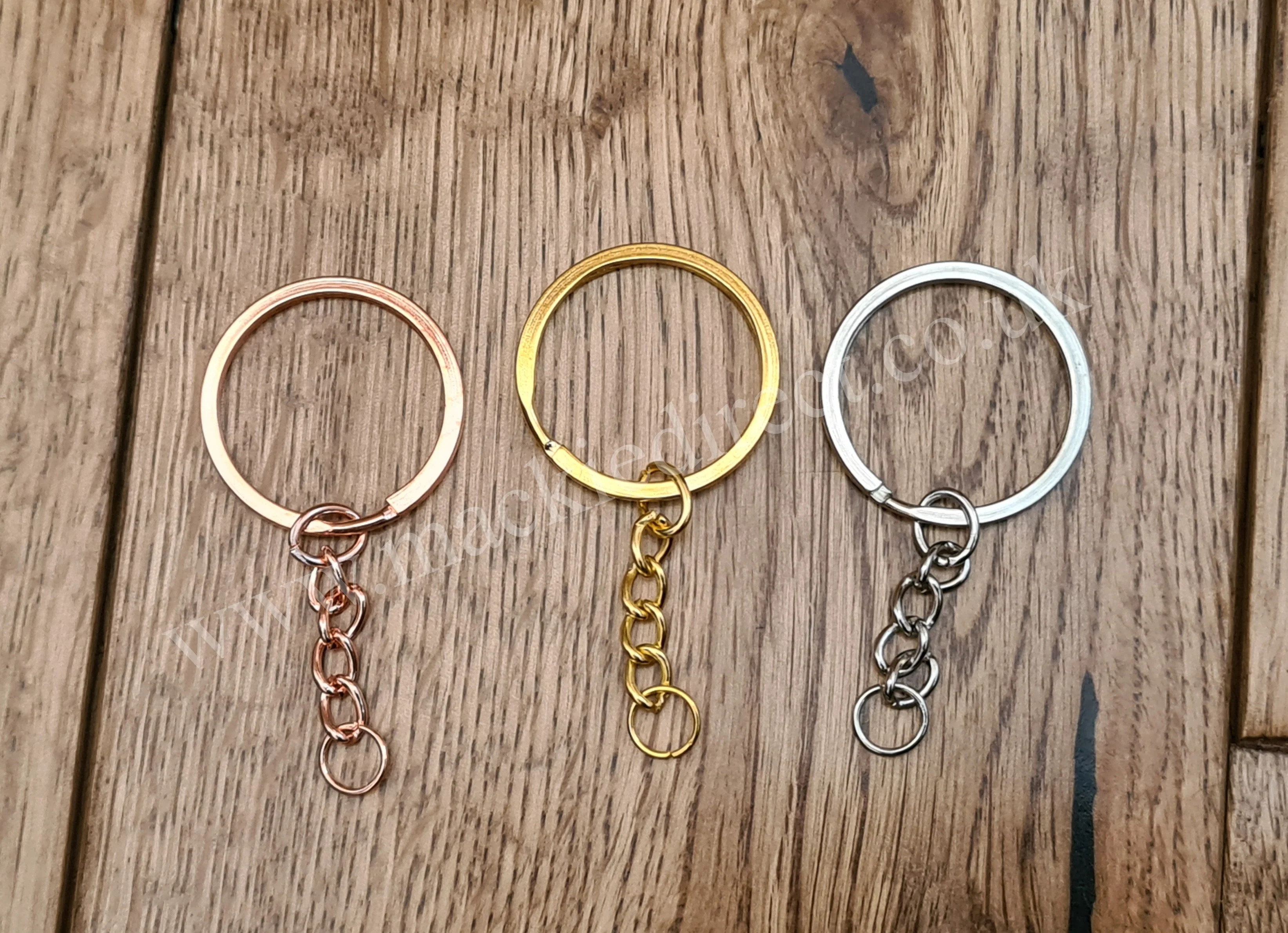 Keyring Chains & Rings - Set of 10