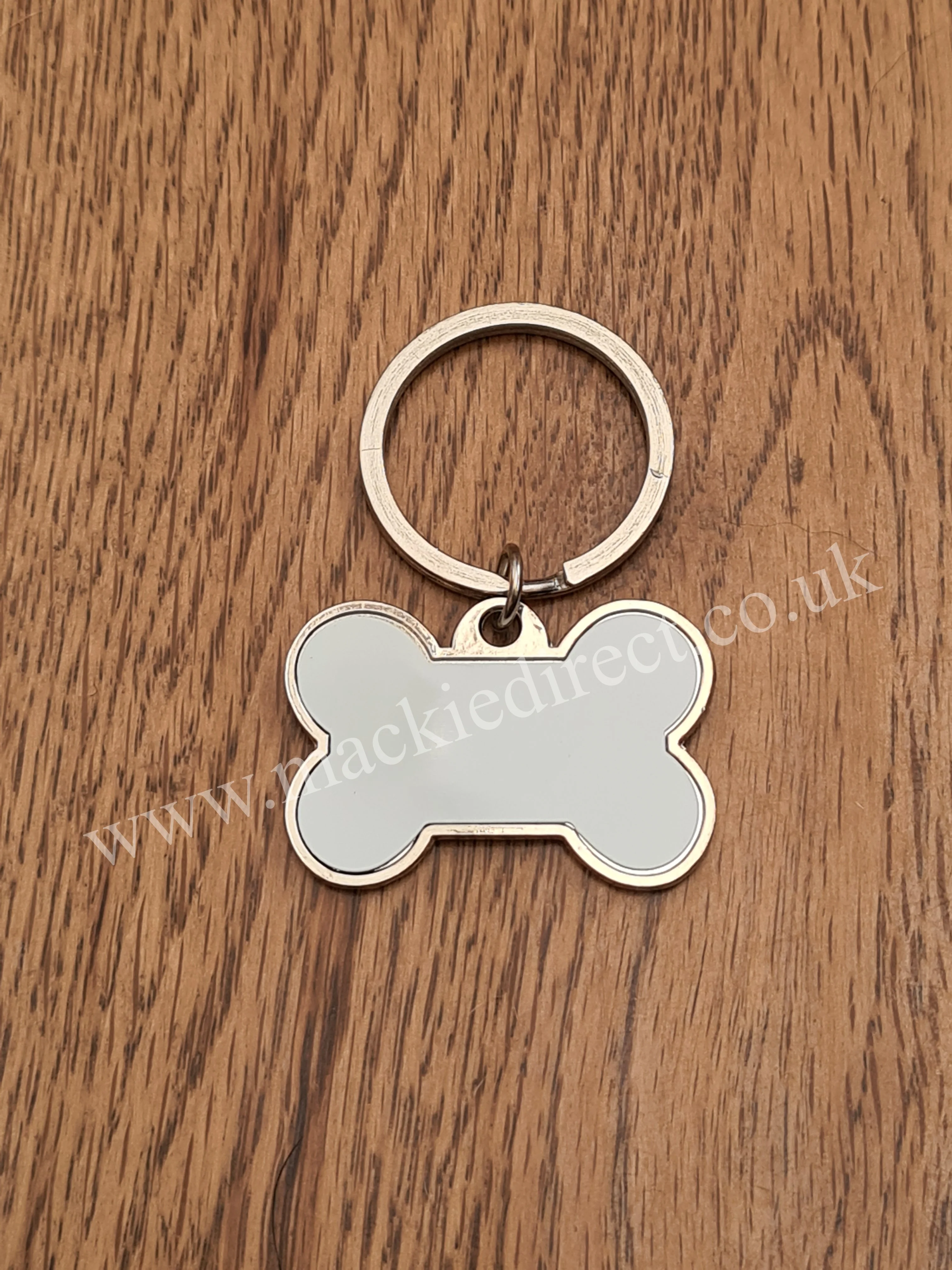 Metal Double Sided Sublimation Bone Shaped Dog Tag / Keyring
