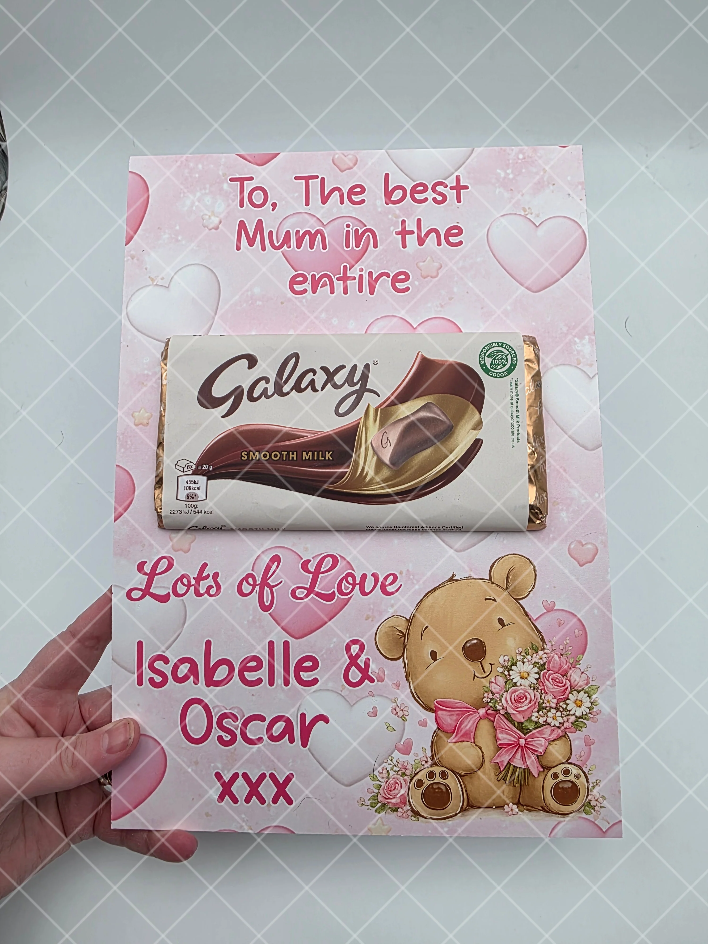 Mothers Day UV Printed Teddy Galaxy Board - Image 3