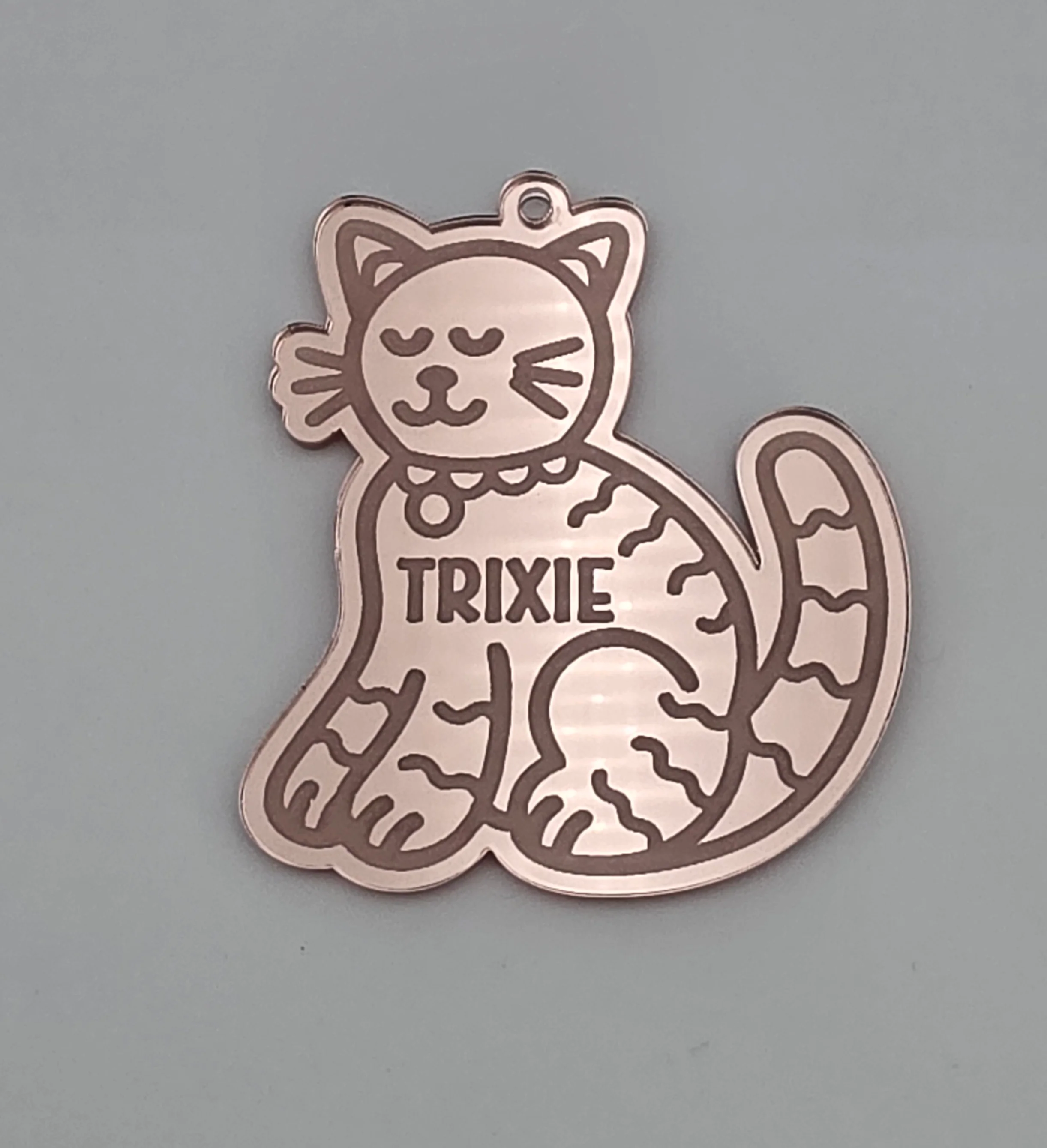 Personalised Acrylic Engraved Pet, Cat & Dog Bauble, Mirror Acrylic - Image 3