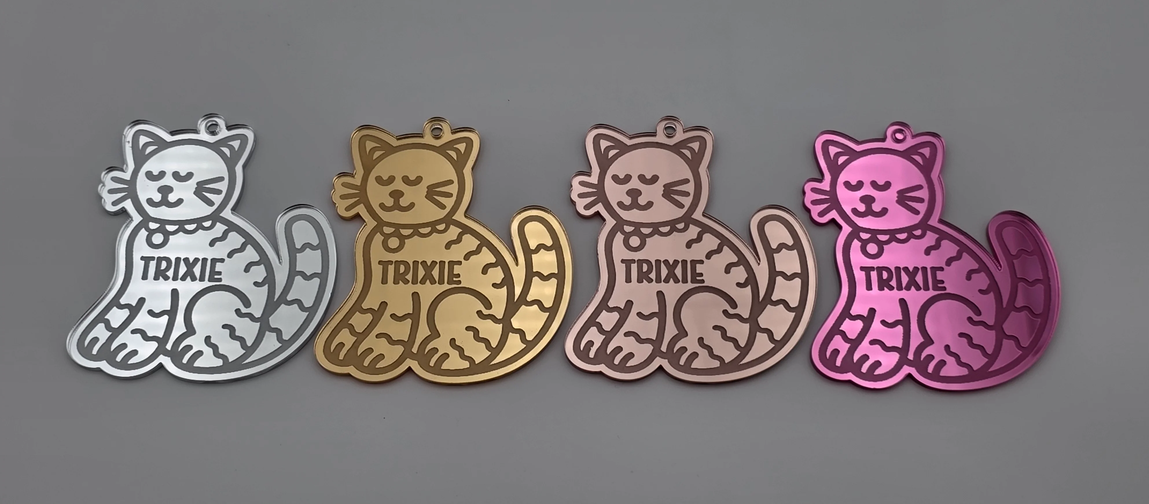 Personalised Acrylic Engraved Pet, Cat & Dog Bauble, Mirror Acrylic - Image 4