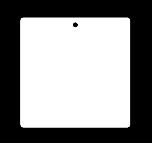 Acrylisub Sublimation Coated Acrylic 95mm Hanging Square ornament