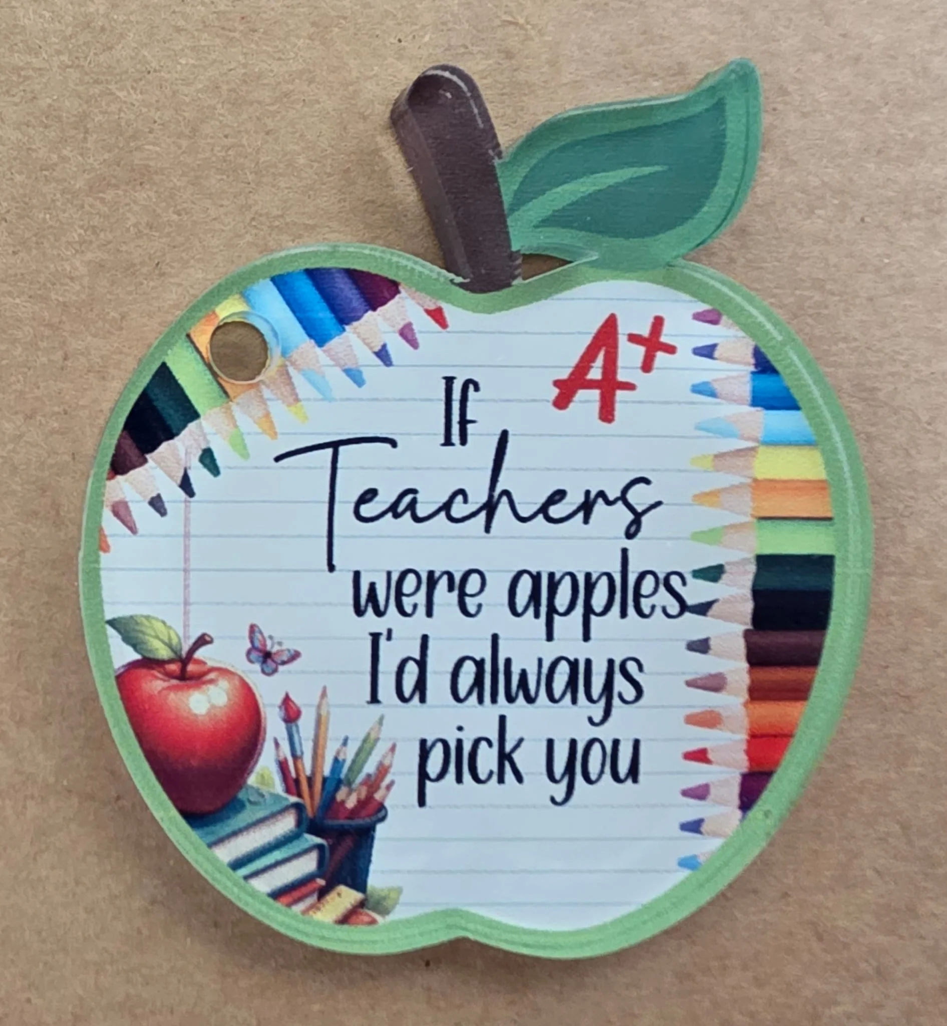 Acrylisub Sublimation Coated Acrylic Apple Shaped Coaster - Image 2