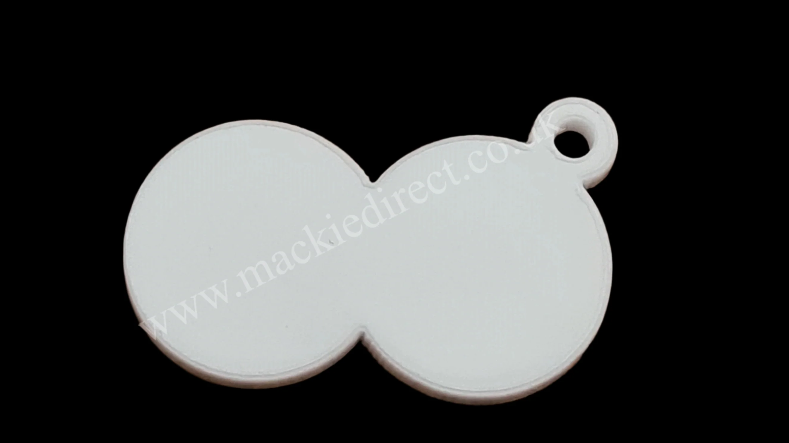 White Acrylic Boob Trolley Token Keyrings
