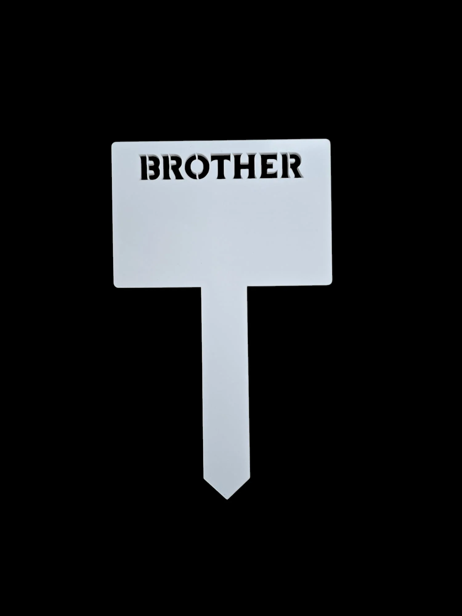 Acrylisub Sublimation Coated Acrylic BROTHER Rectangle Grave Marker