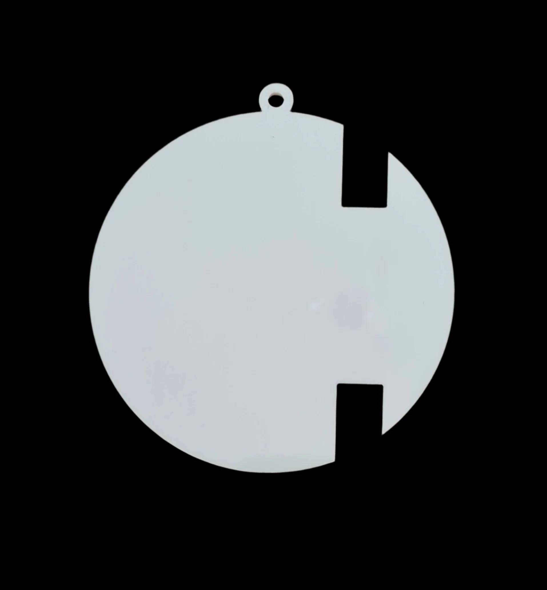 Acrylisub Sublimation Coated Acrylic Ribbon Bauble Tree Decoration (side ribbon)