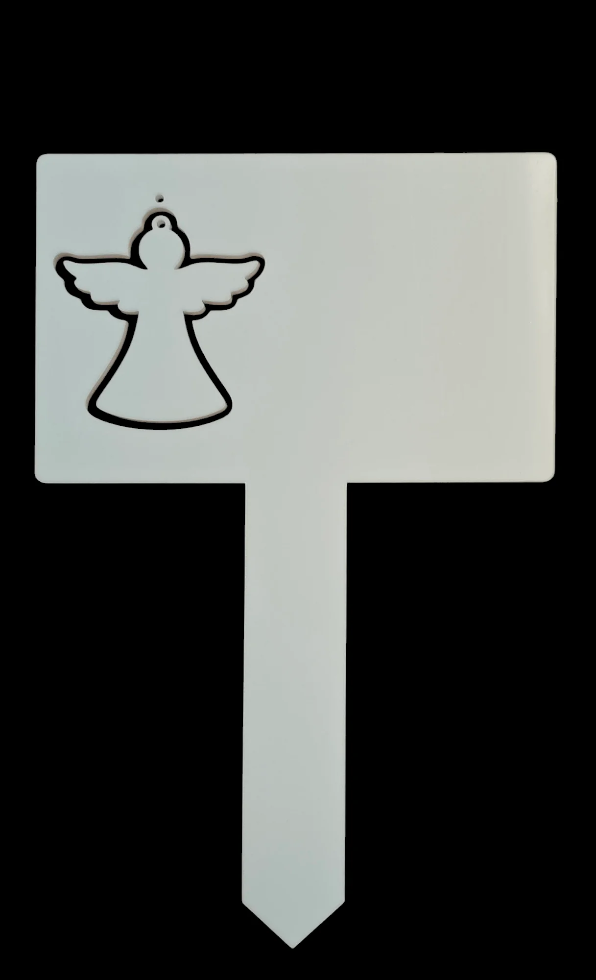 Rectangle Acrylic Angel Hanging Grave Marker