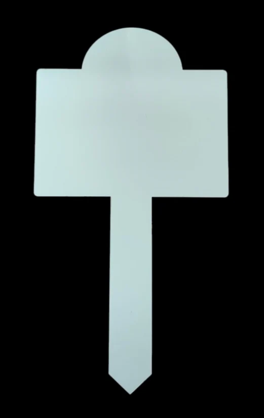 Rectangle Rounded Top Acrylic Grave Marker