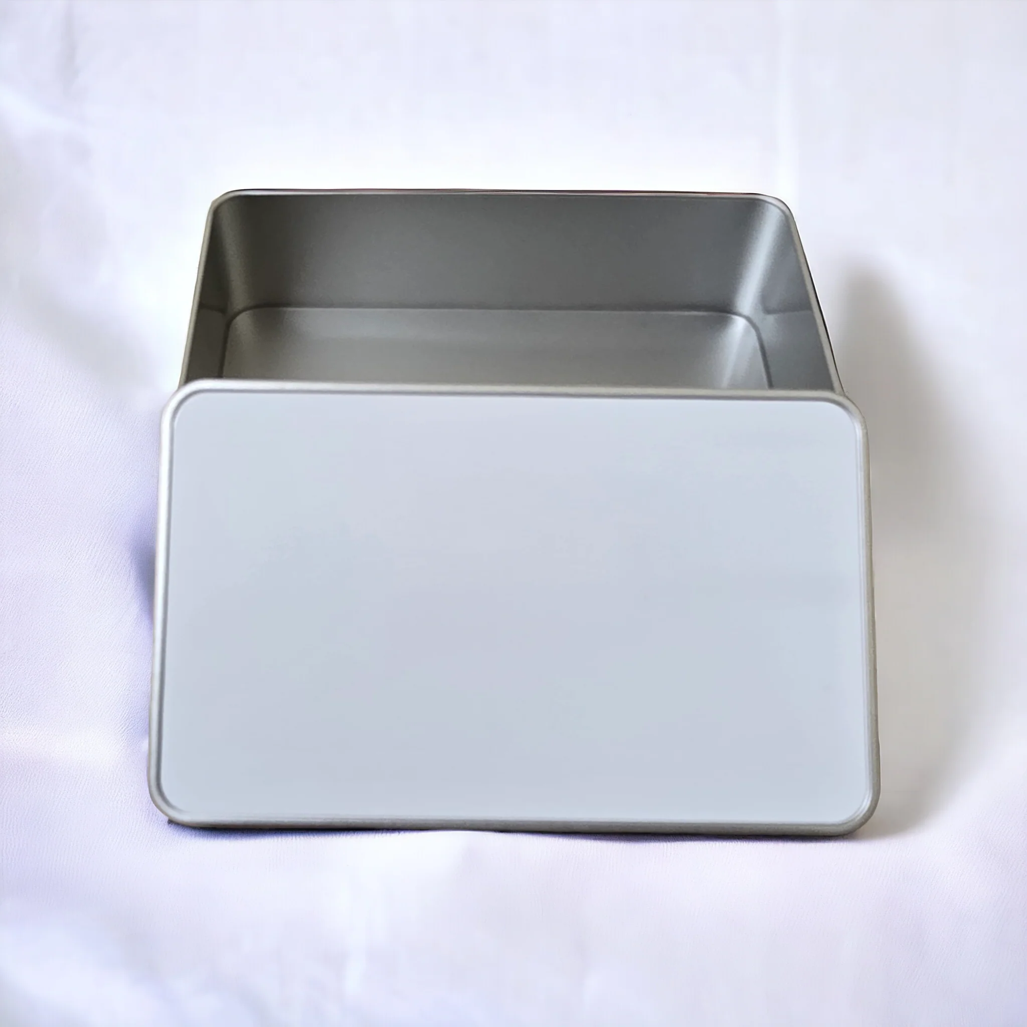 Silver Rectangle Tin with Sublimation Panel - Image 2