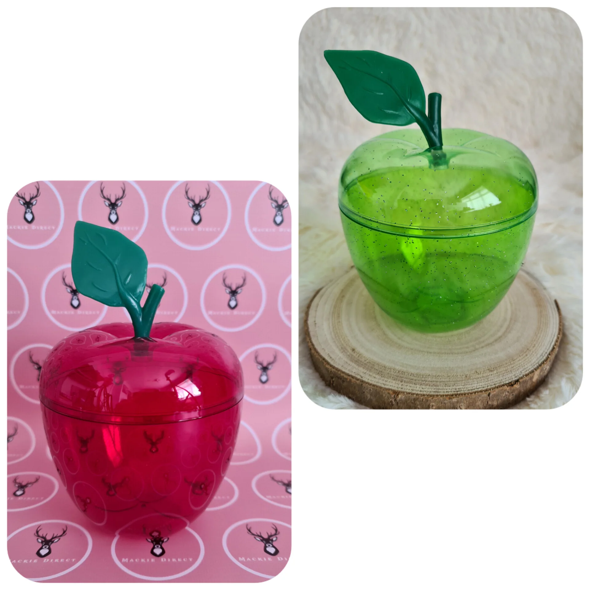Red & Green Plastic Apple