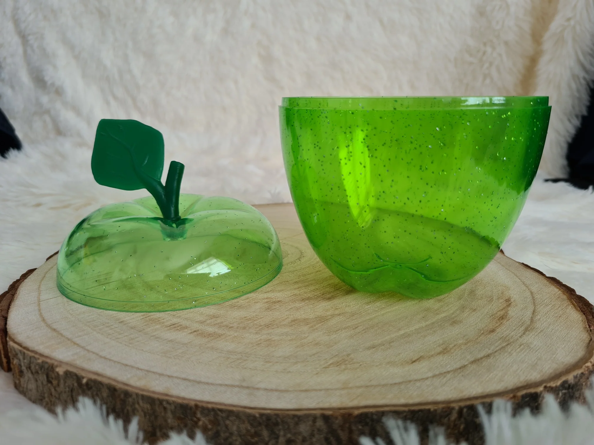Red & Green Plastic Apple - Image 5