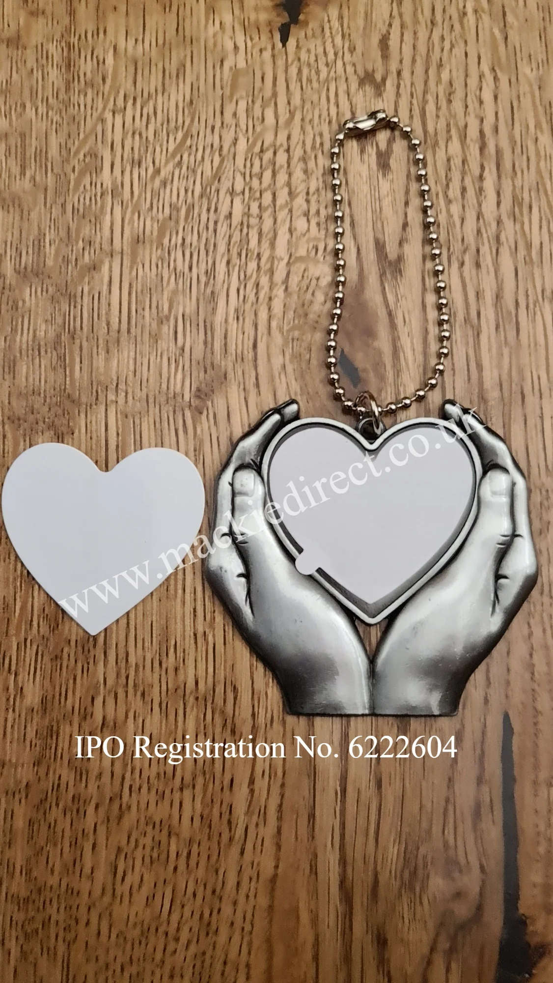 Sublimation Hanging Heart in Hand Decoration/Charm