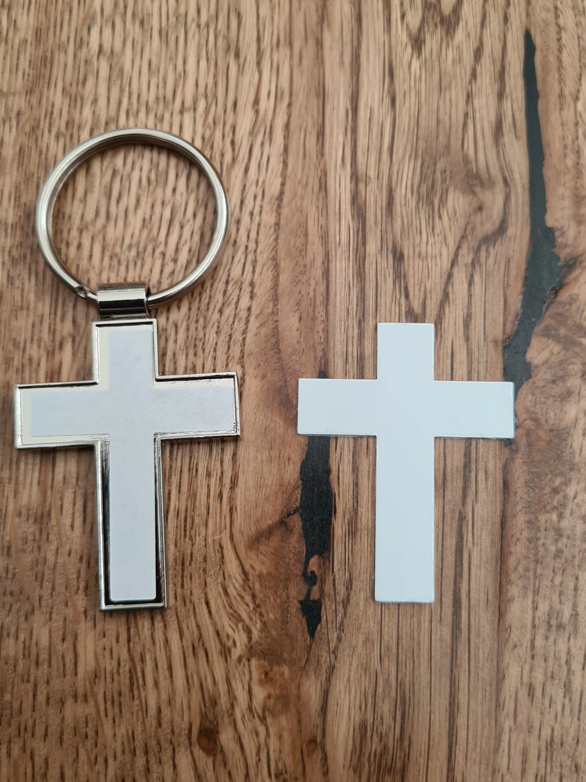 Sublimation Metal Cross Keyring - Image 2