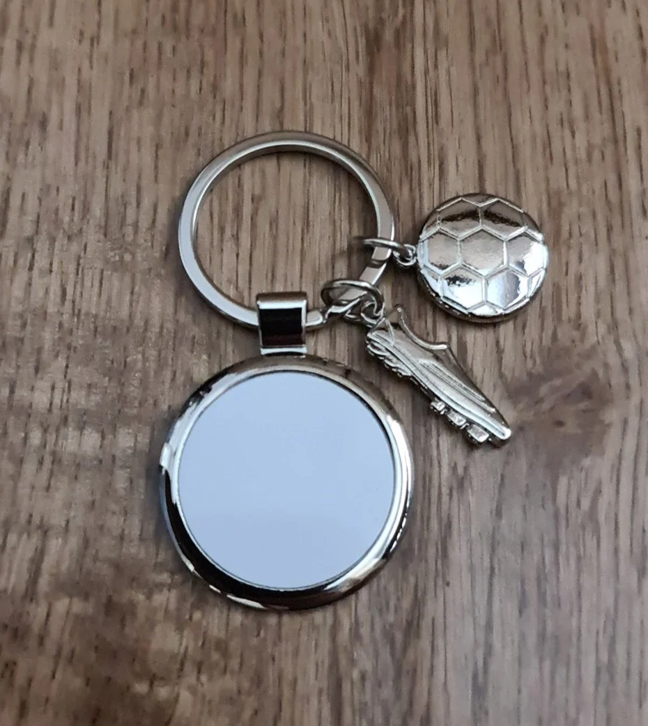 Sublimation Metal Football Themed Keyring