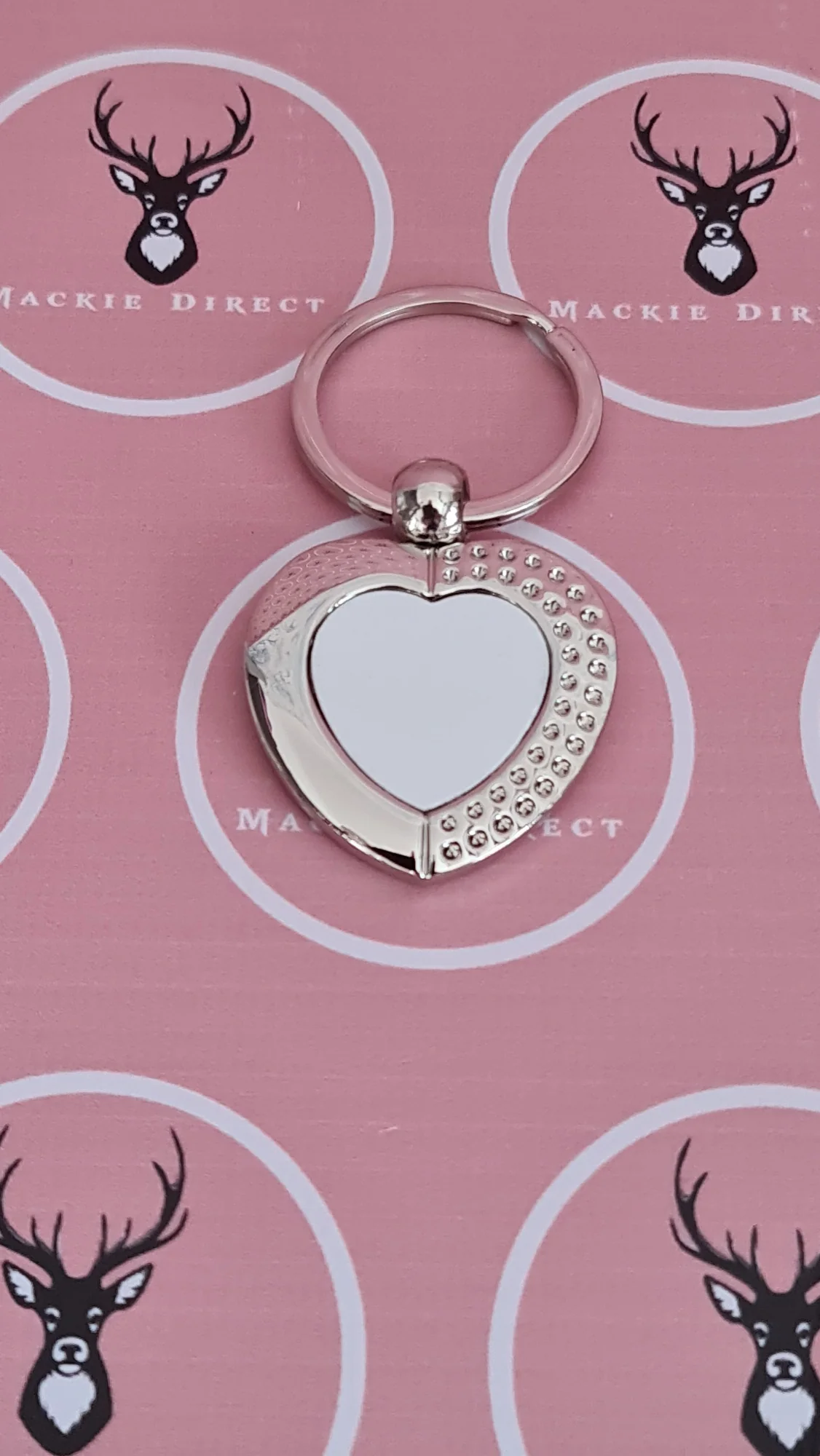 Sublimation Metal Heart Keyring - Image 3