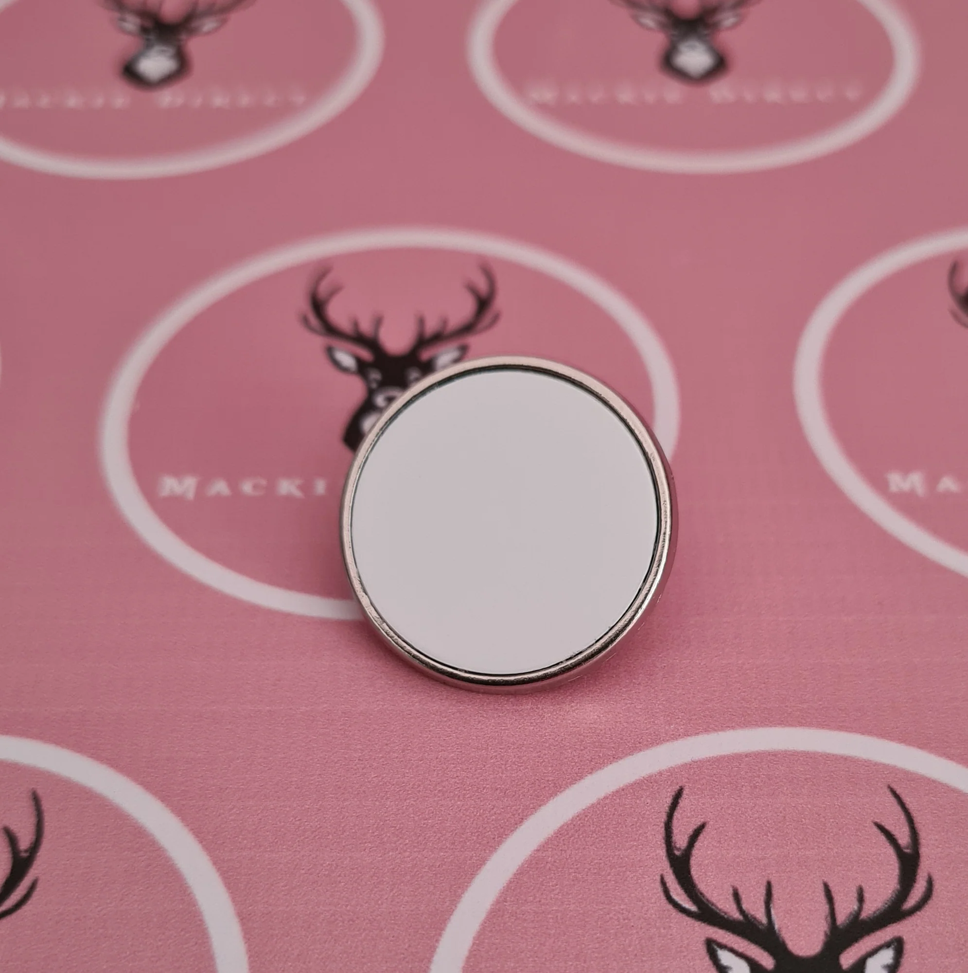 Sublimation Silver Metal Lapel Badge
