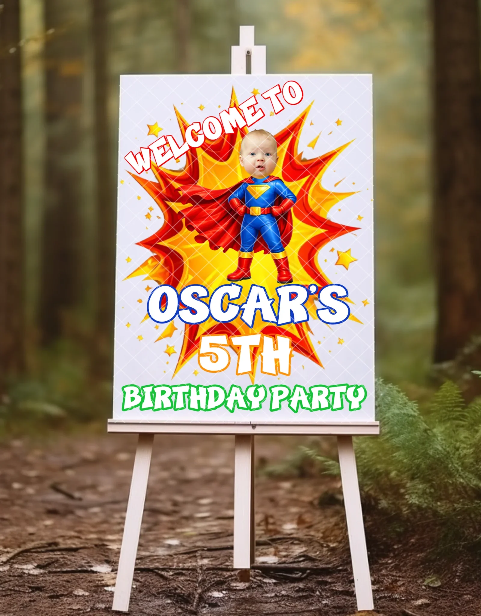 Superhero Personalised Birthday Sign - Image 3