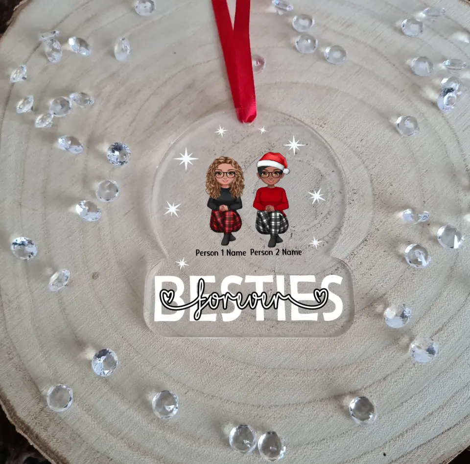 UV Printed Besties/Friends Bauble - Image 2
