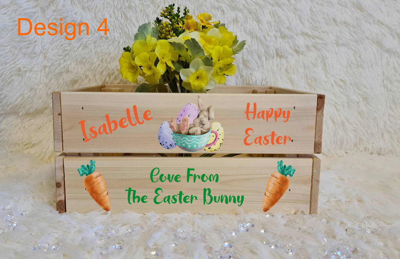 UV Printed Easter Wooden Crate - Fully Personalised - Image 6