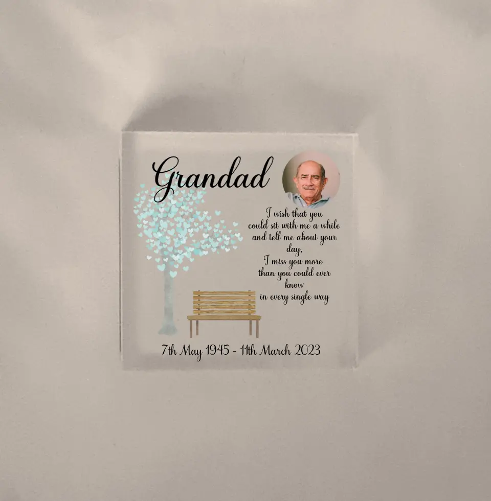 UV Printed Memorial Acrylic Block - Image 3