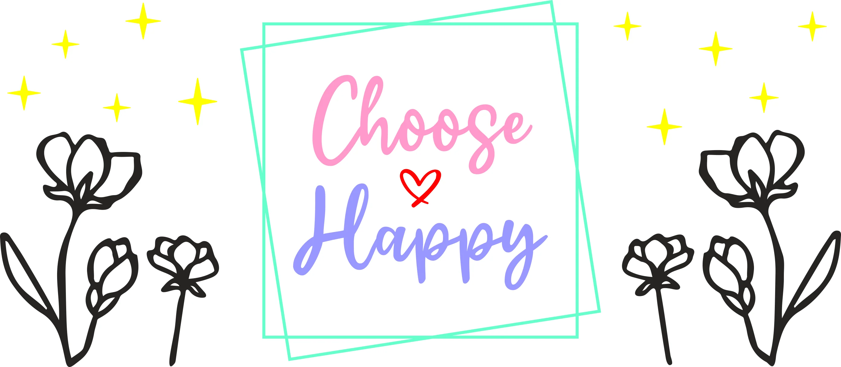 UVDTF 16oz Libbey Glass Wrap - Choose Happy - Image 2