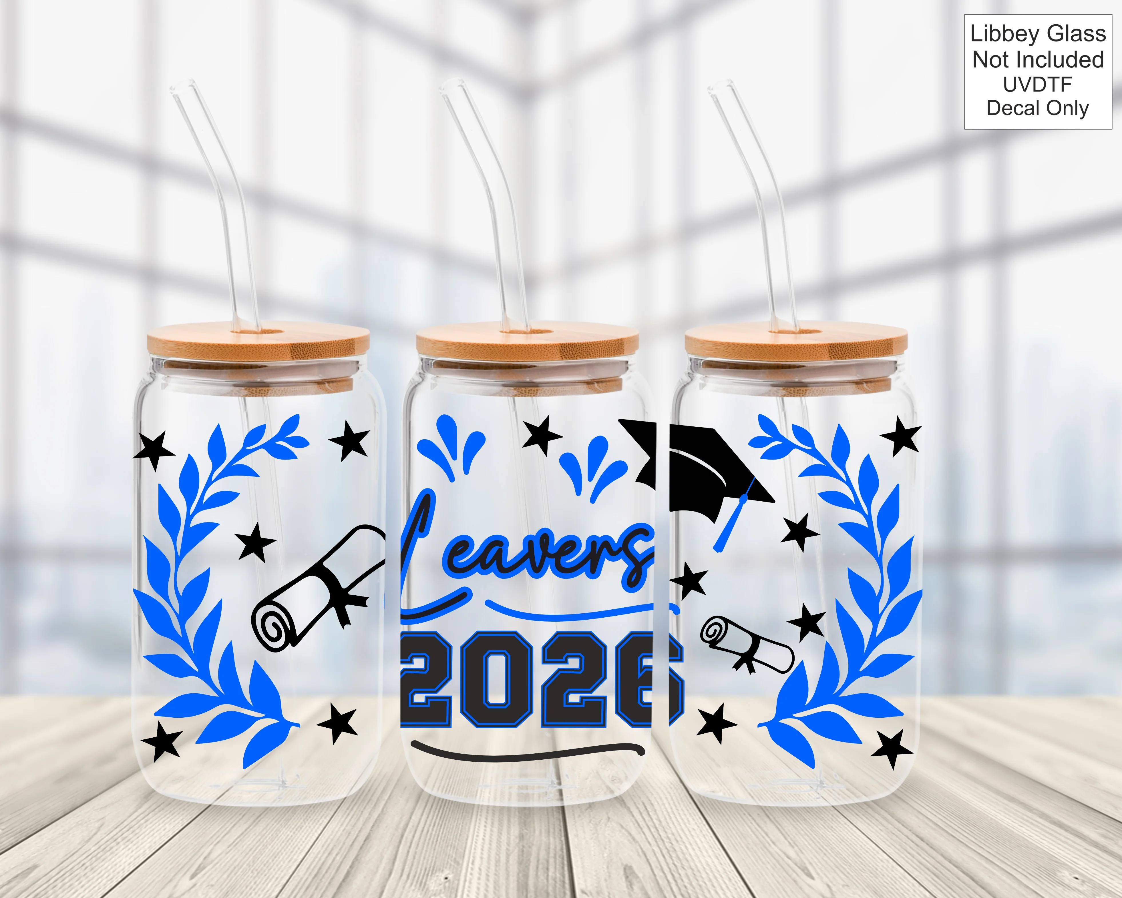 UVDTF 16oz Libbey Glass Wrap - Class Of / Leavers 2026 - Image 6