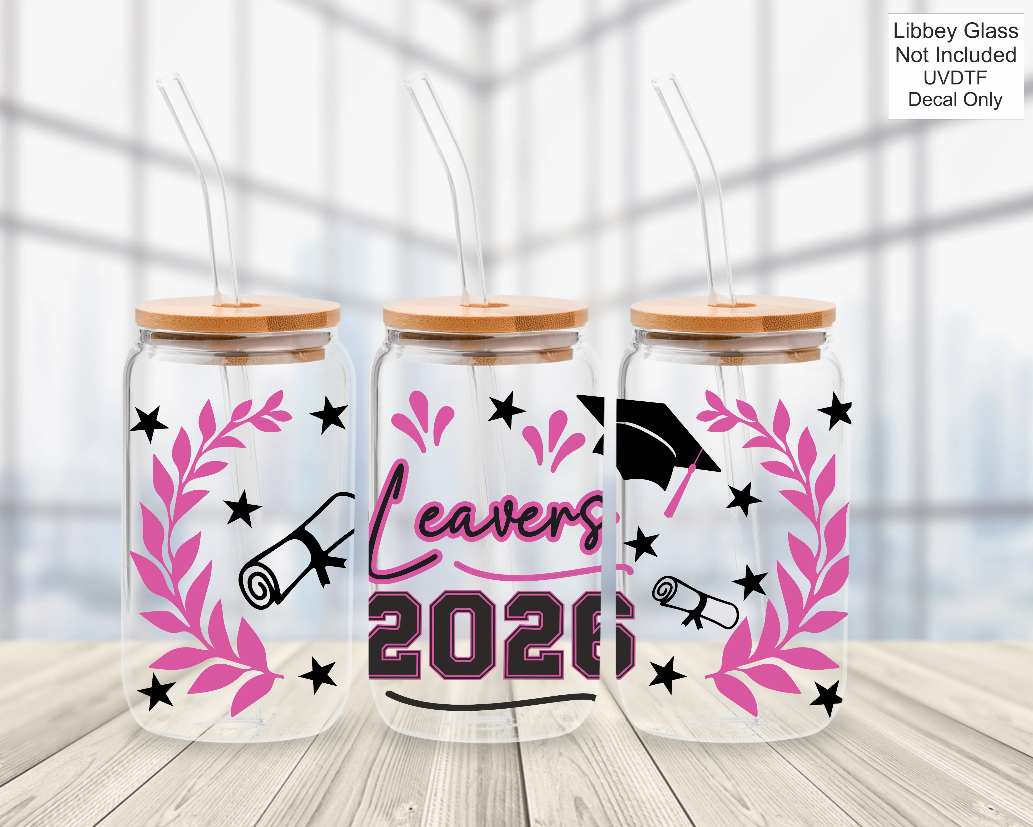 UVDTF 16oz Libbey Glass Wrap - Class Of / Leavers 2026 - Image 8