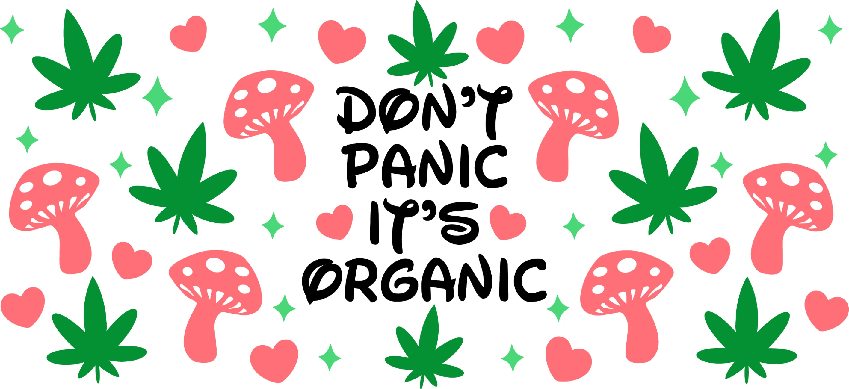 UVDTF 16oz Libbey Glass Wrap - Don't Panic its Organic - Image 2