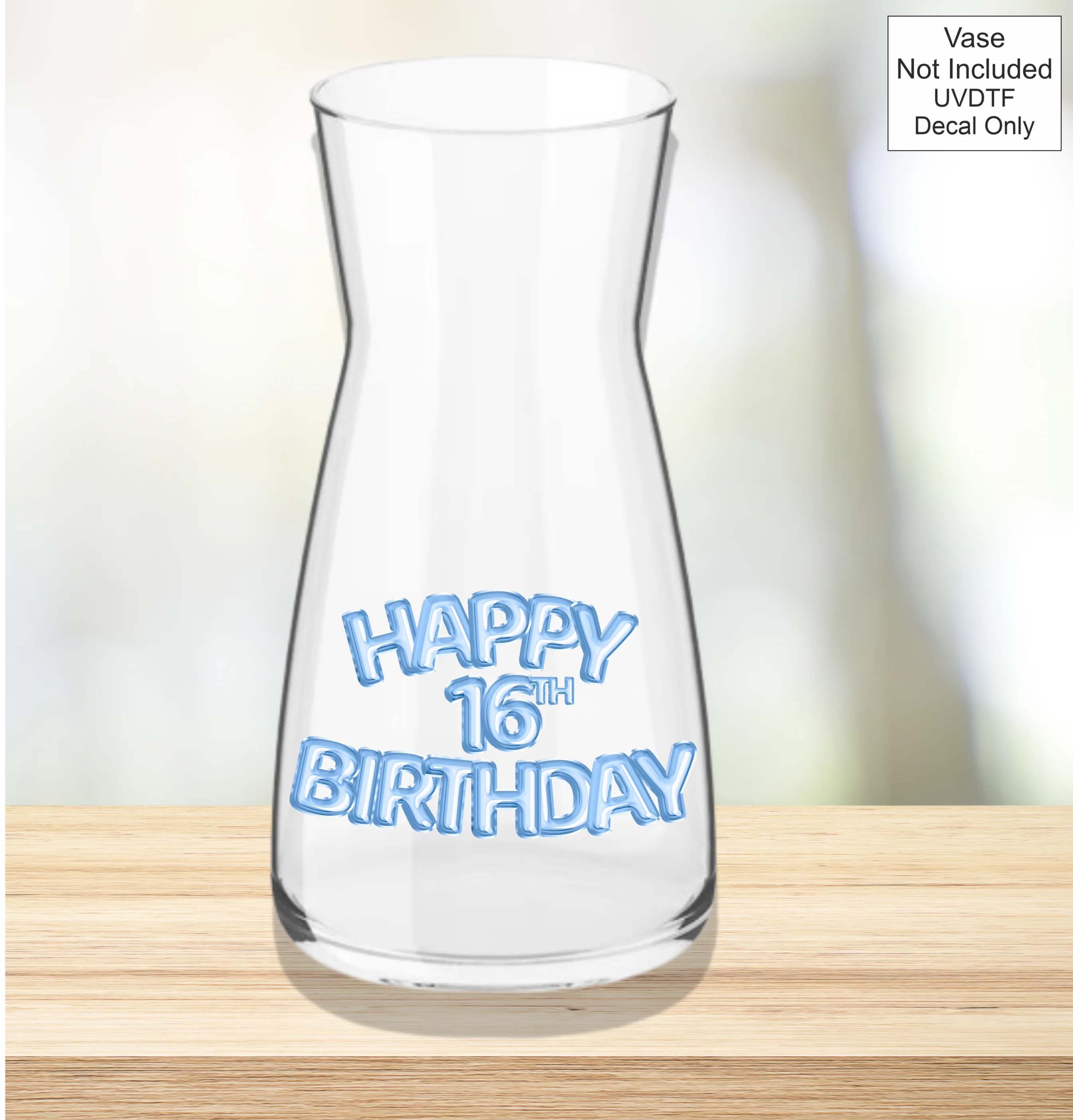 UVDTF Blue Foil Balloon Birthdays - Image 2