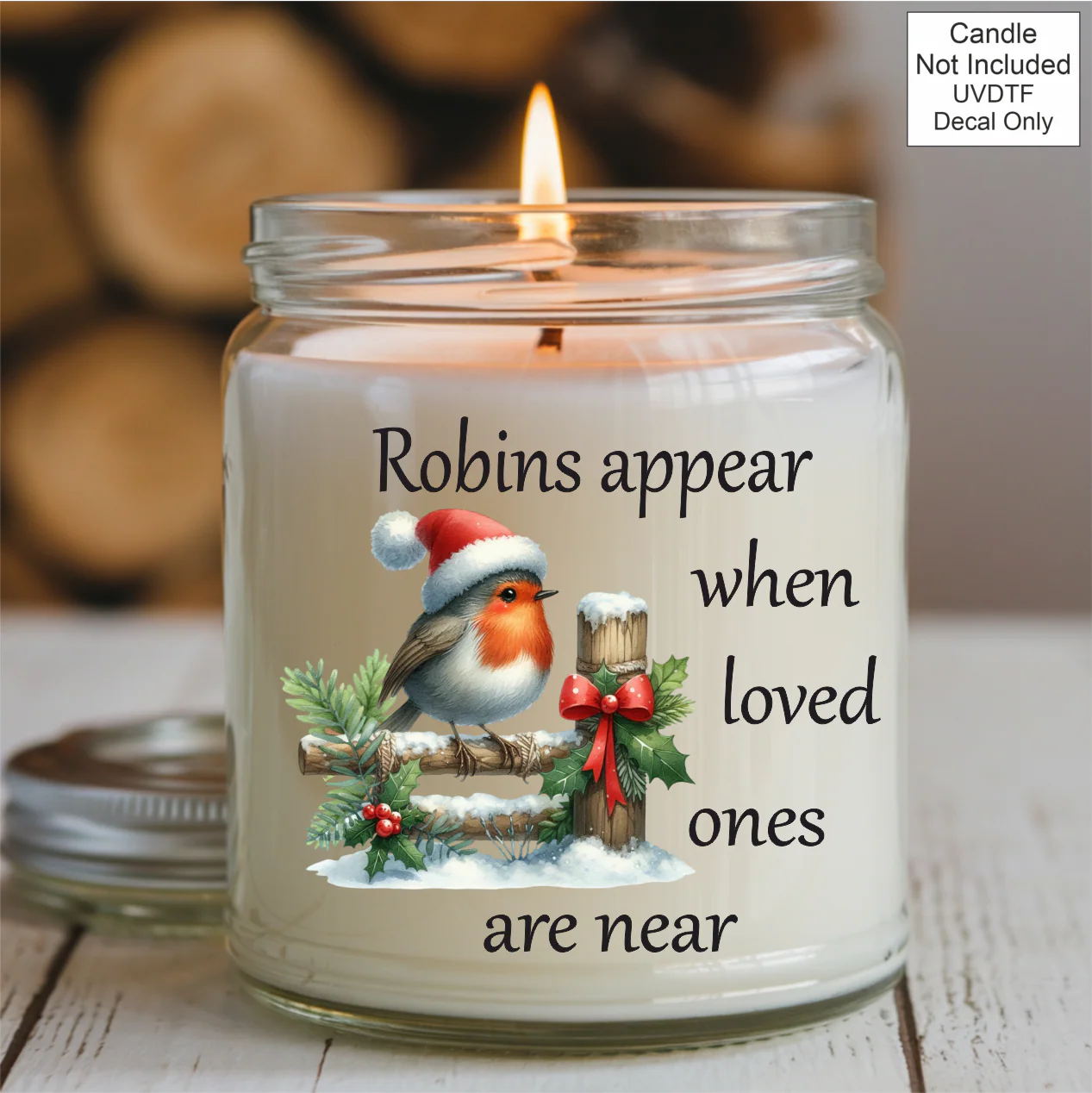 UVDTF Christmas Robins Appear Memorial - Image 4