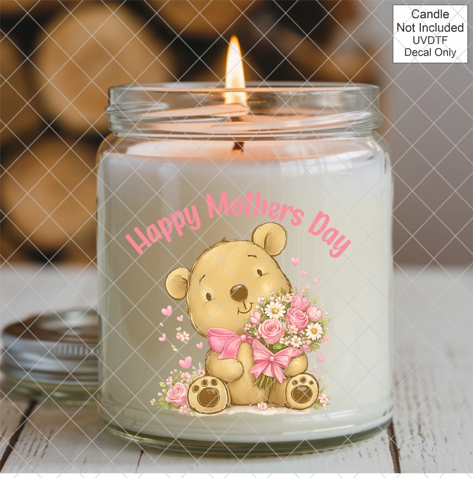 UVDTF Happy Mothers Day Bear - Image 2