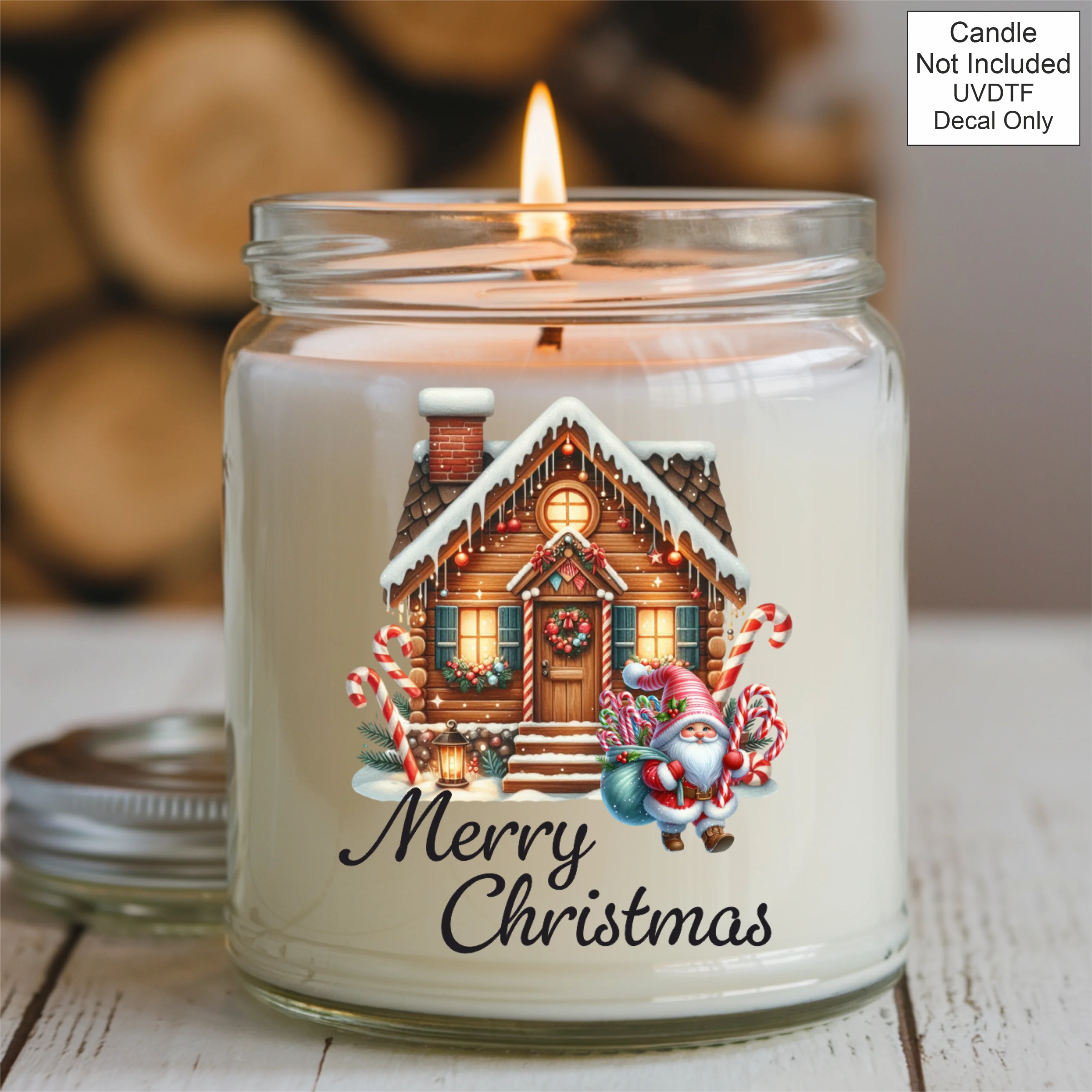 UVDTF House - Merry Christmas - Sweet jar - Image 2