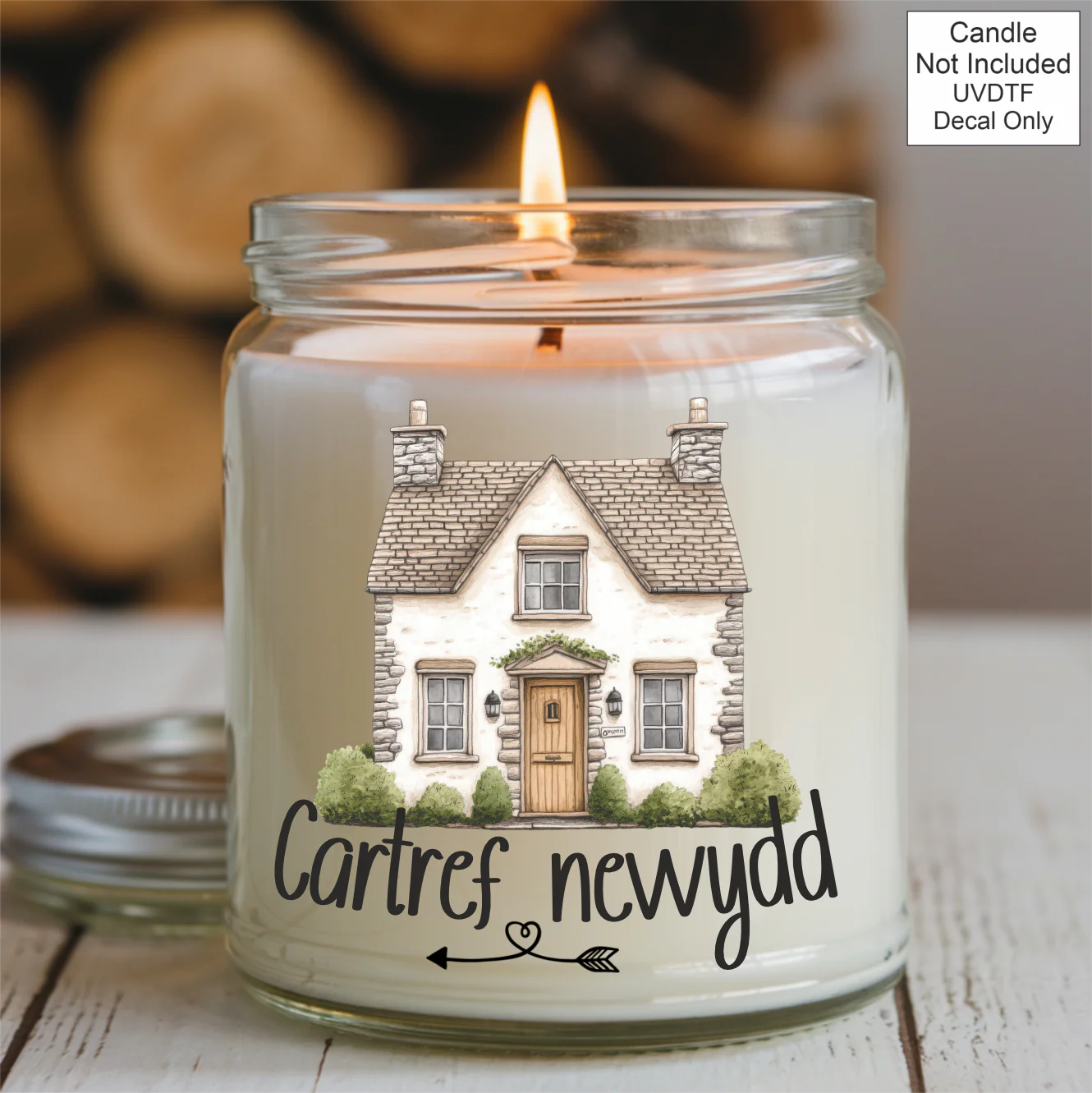 UVDTF New Home Candle - House Design - Image 3