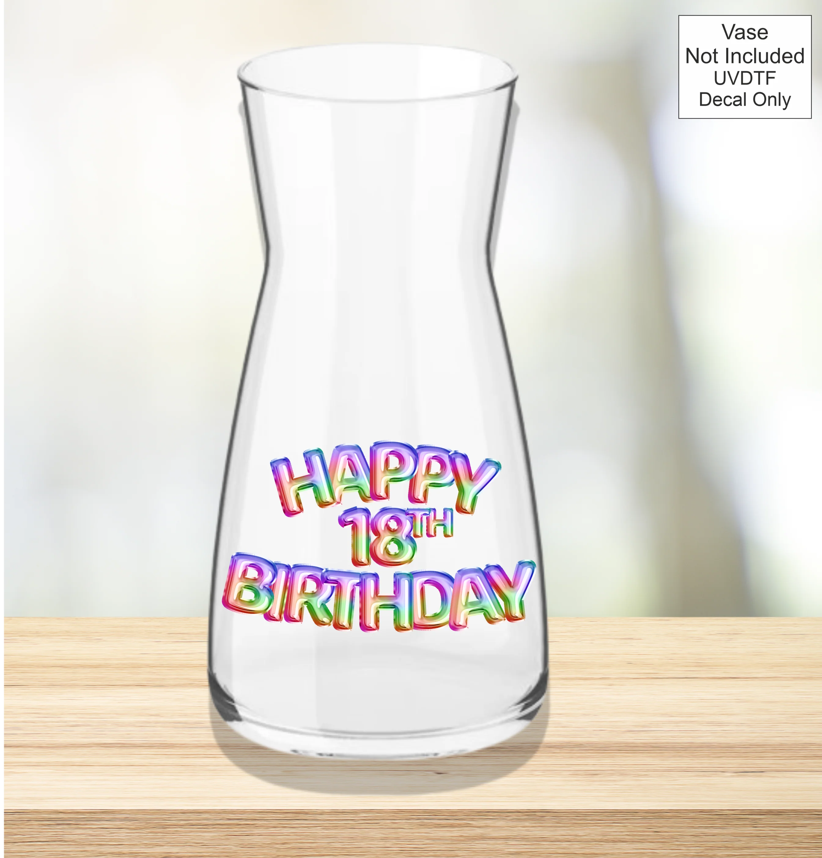 UVDTF Rainbow Foil Balloon Birthdays - Image 3