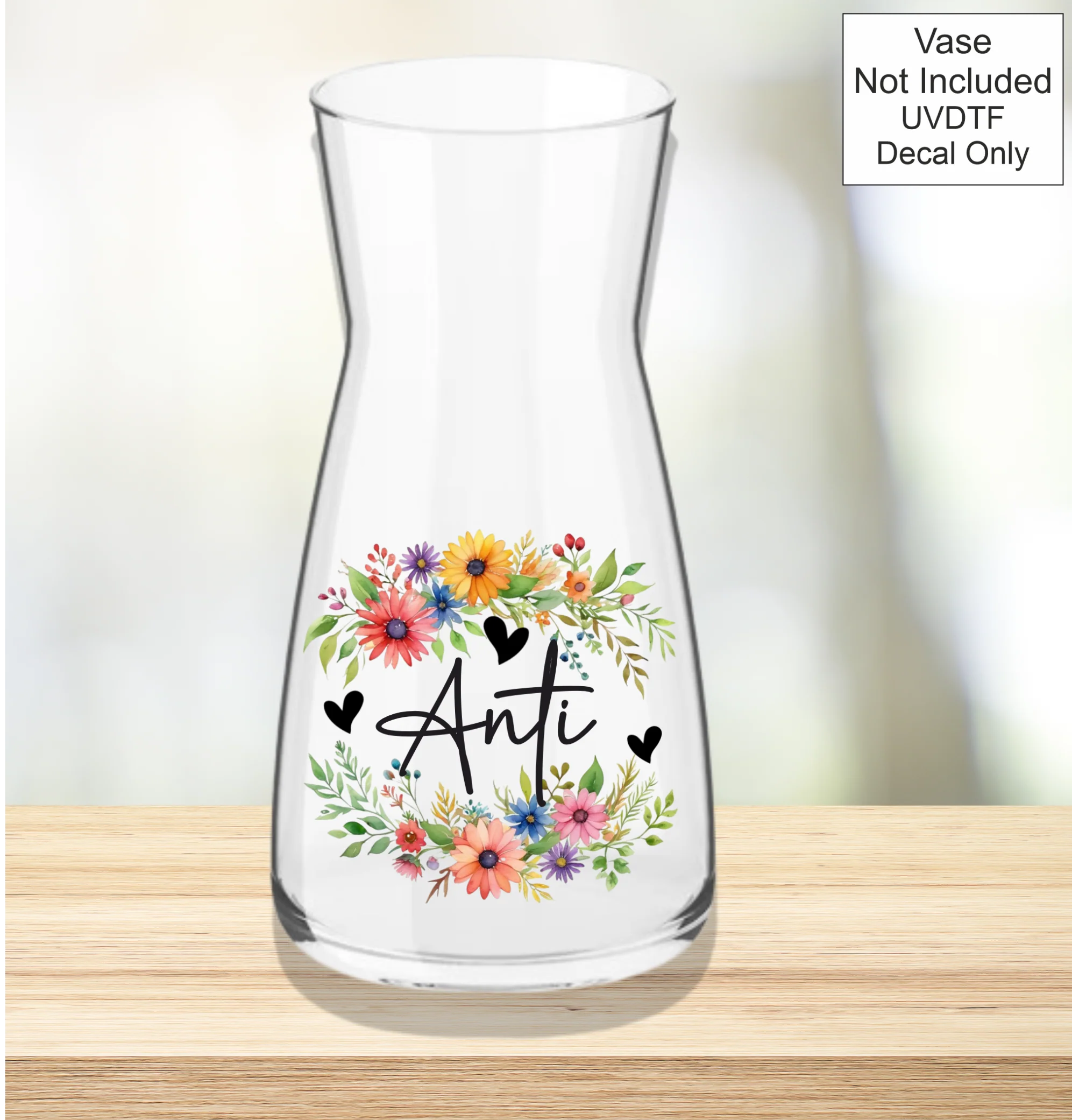 UVDTF Spring Flower Family Name Vase - Welsh - Image 4