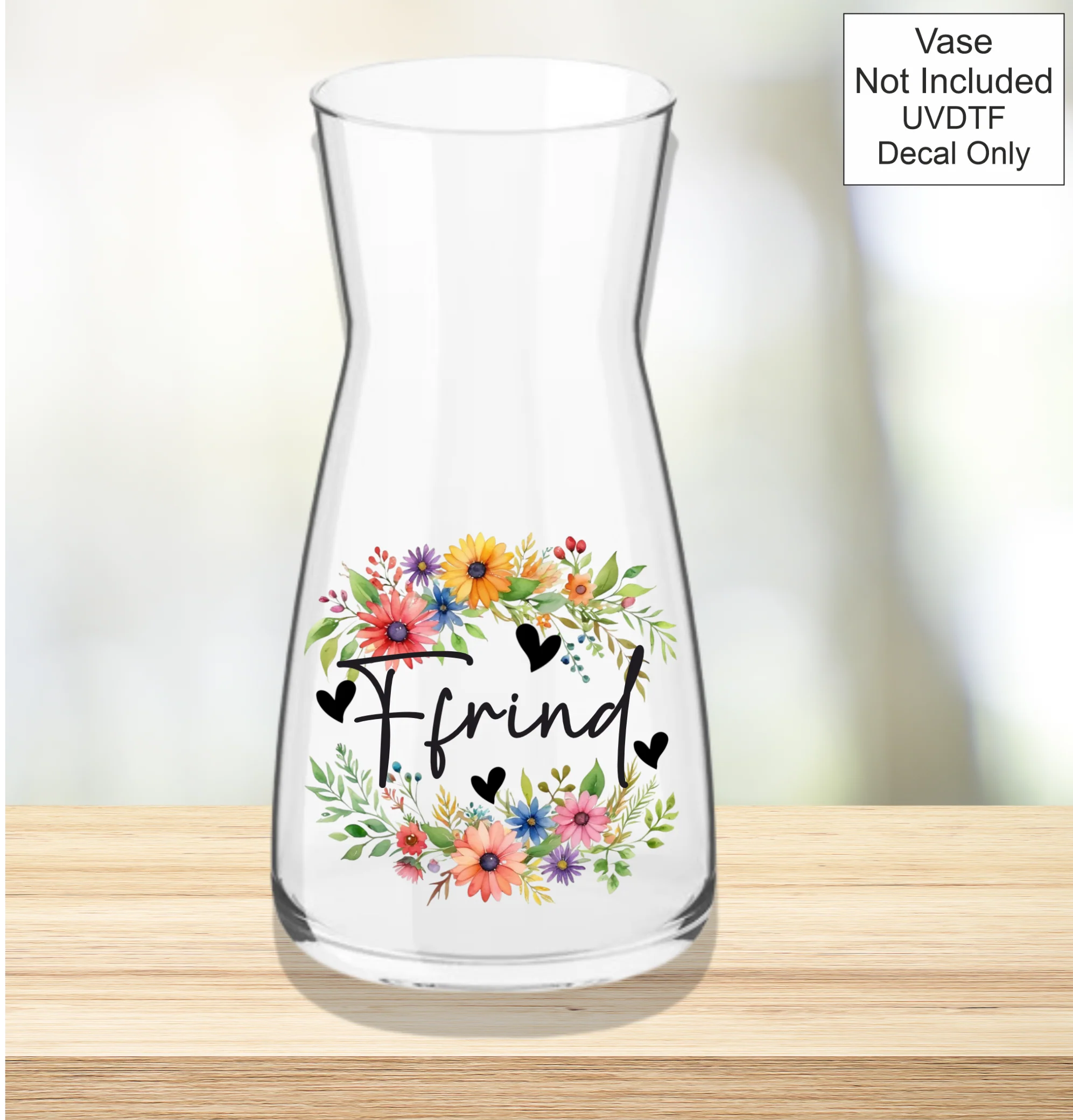 UVDTF Spring Flower Family Name Vase - Welsh - Image 8