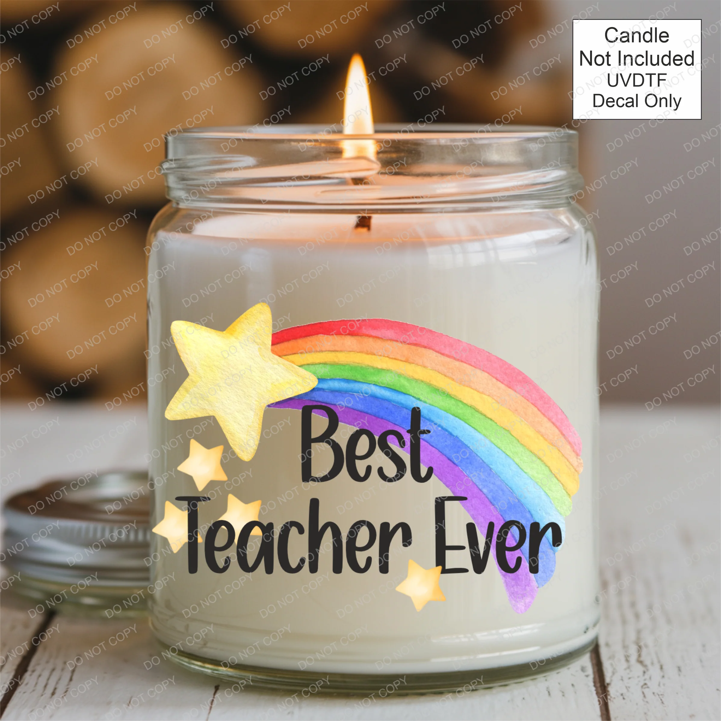 UVDTF Teacher Star Rainbow - Image 2