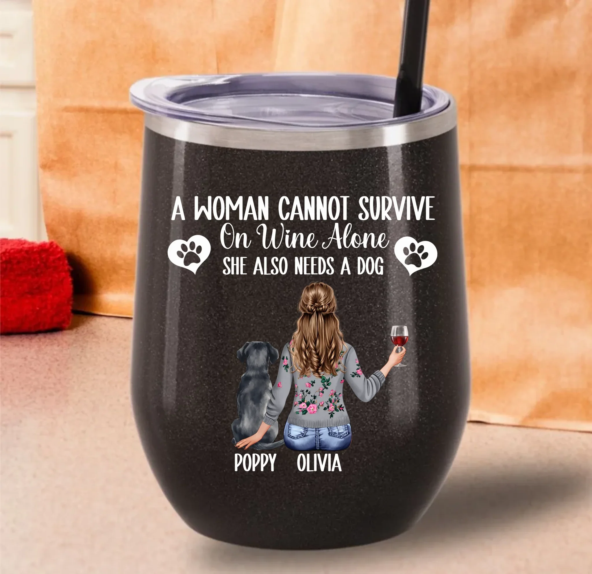 UVDTF Woman/Man and Dog